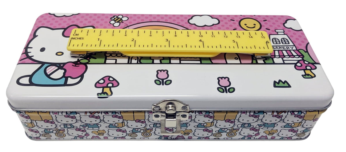 Long Storage Box Ruler Tin Box Company Large Storage Box with Ruler Handle, Hello Kitty ...