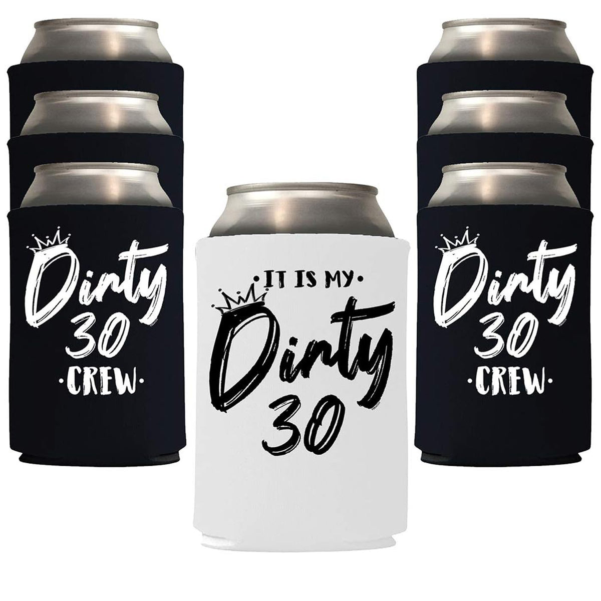 Veracco It Is My Dirty 30 Years - Thirth Birthday Gift - For Dirty Thirty Crew Party Favors Decorations Can Coolie Holder (Black