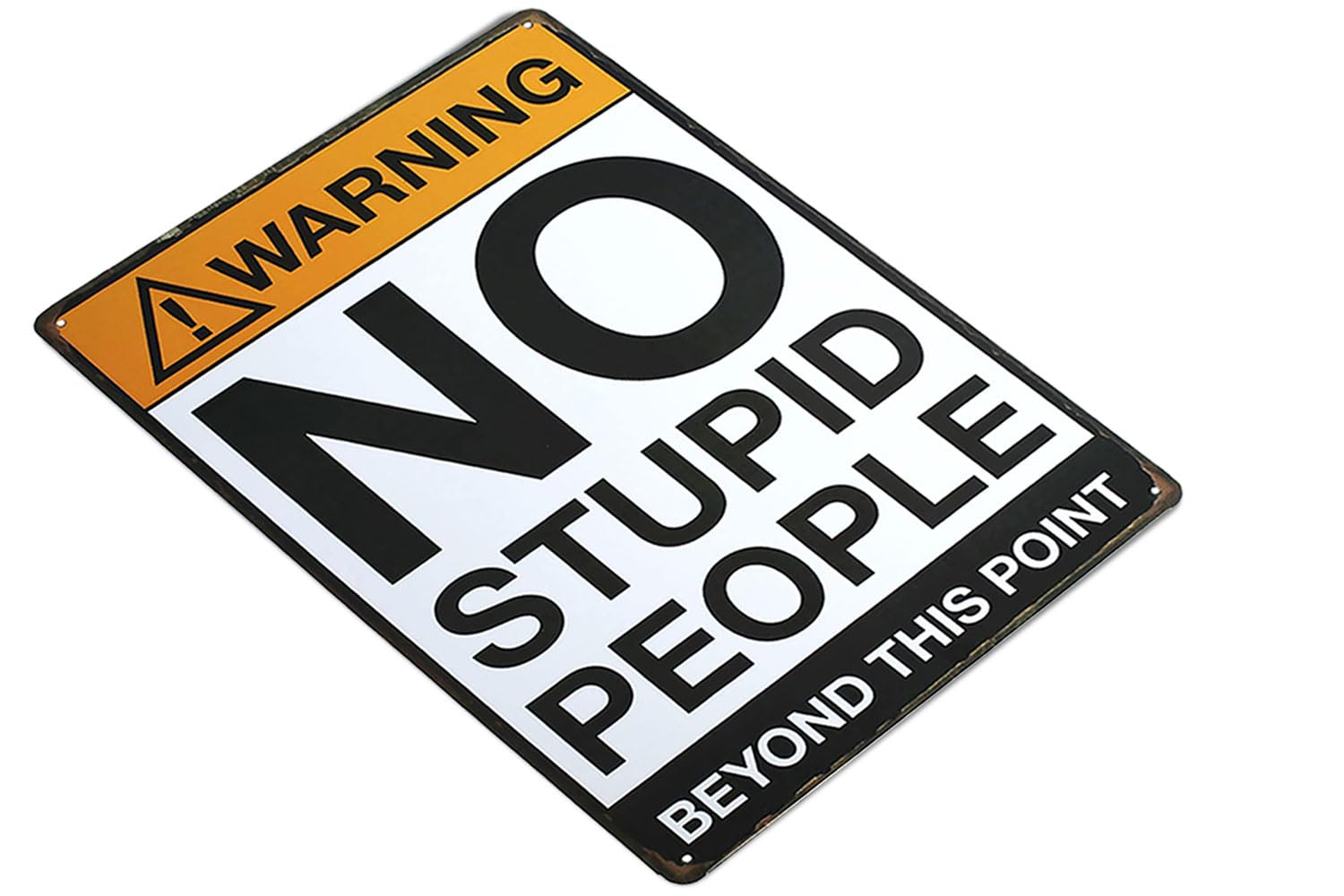 Strosportsandtech Warning No Stupid People Funny Tin Sign Bar Pub Garage Diner Cafe Home Wall Decor Home Decor Art Poster Retro Vintage