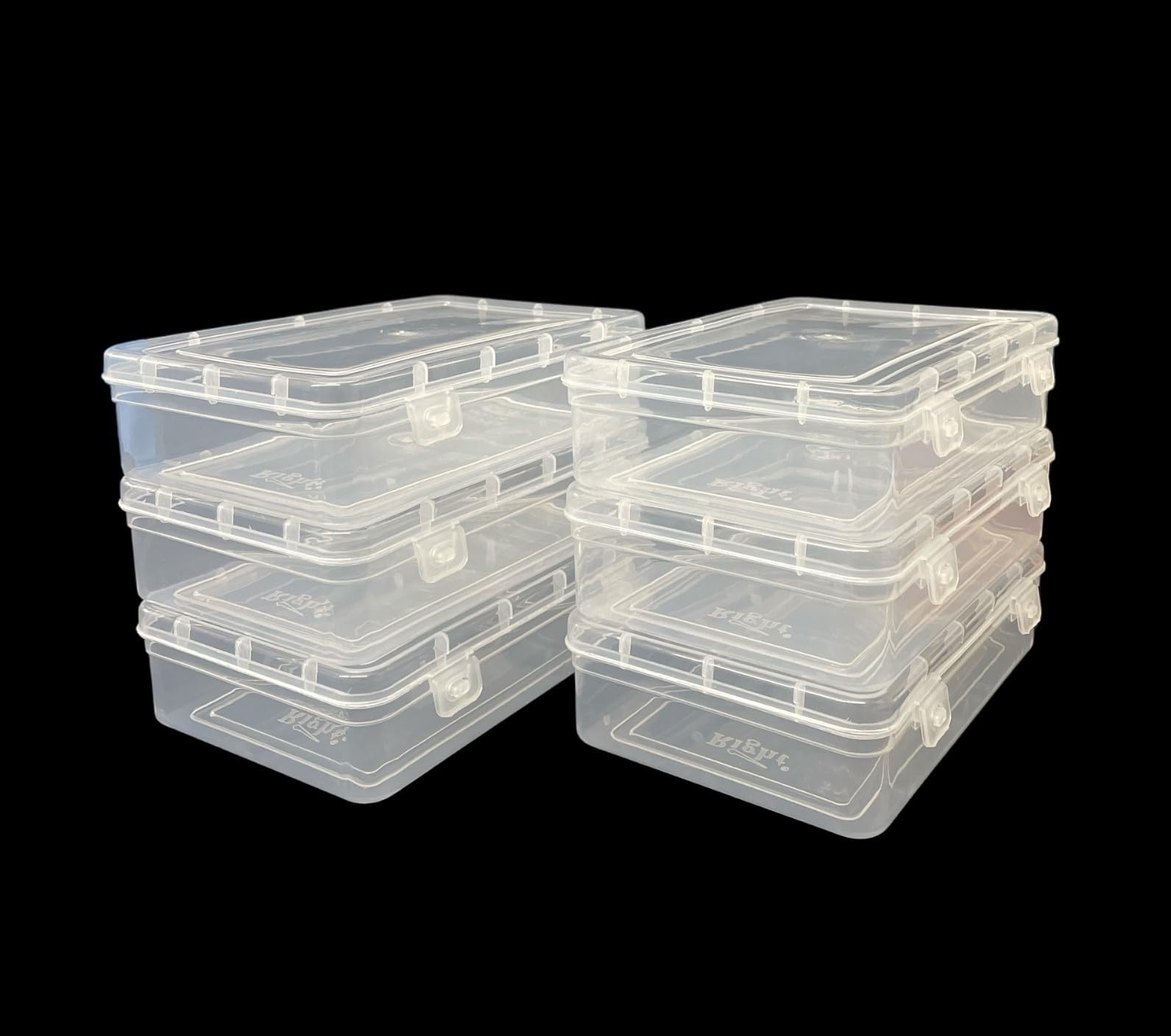 Urbaa Plastic Small Storage Boxes Container With Lock Lid (Size No.  44) (Clear, 16.5 X 11 X 4.5 Cm)  Set Of 6, Rectangular Bo