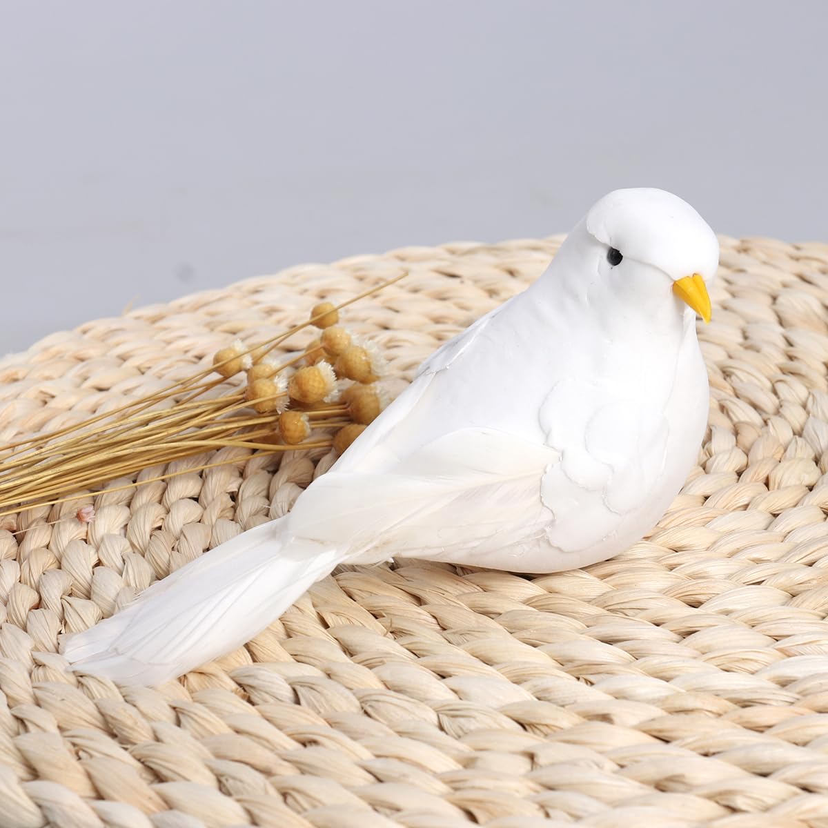 BESPORTBLE 2pcs White Christmas Birds Artificial Peace Dove Ornament Christmas Bird Ornaments with Clips Tree Ornament Decoratio