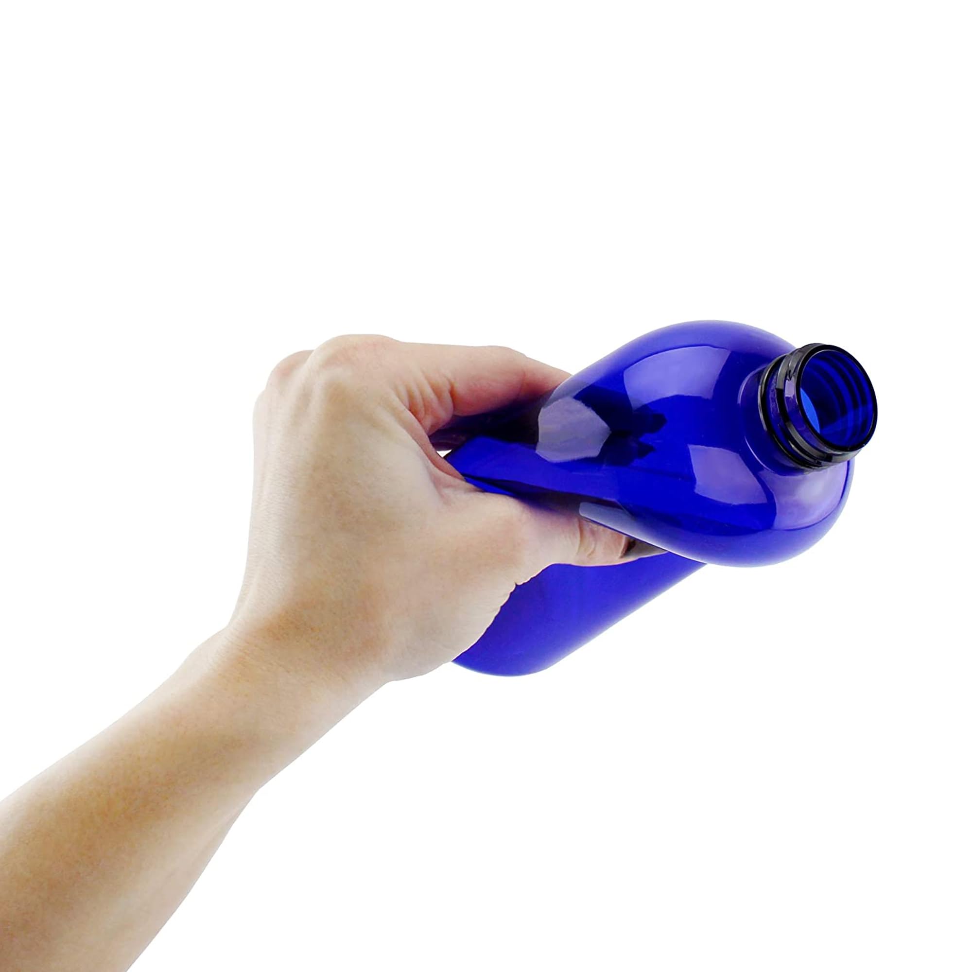 Cornucopia Brands 16Oz Cobalt Blue Plastic Spray Bottles W/Heavy Duty Mist & Stream Sprayers And Chalkboard Labels (6-Pack); Pet