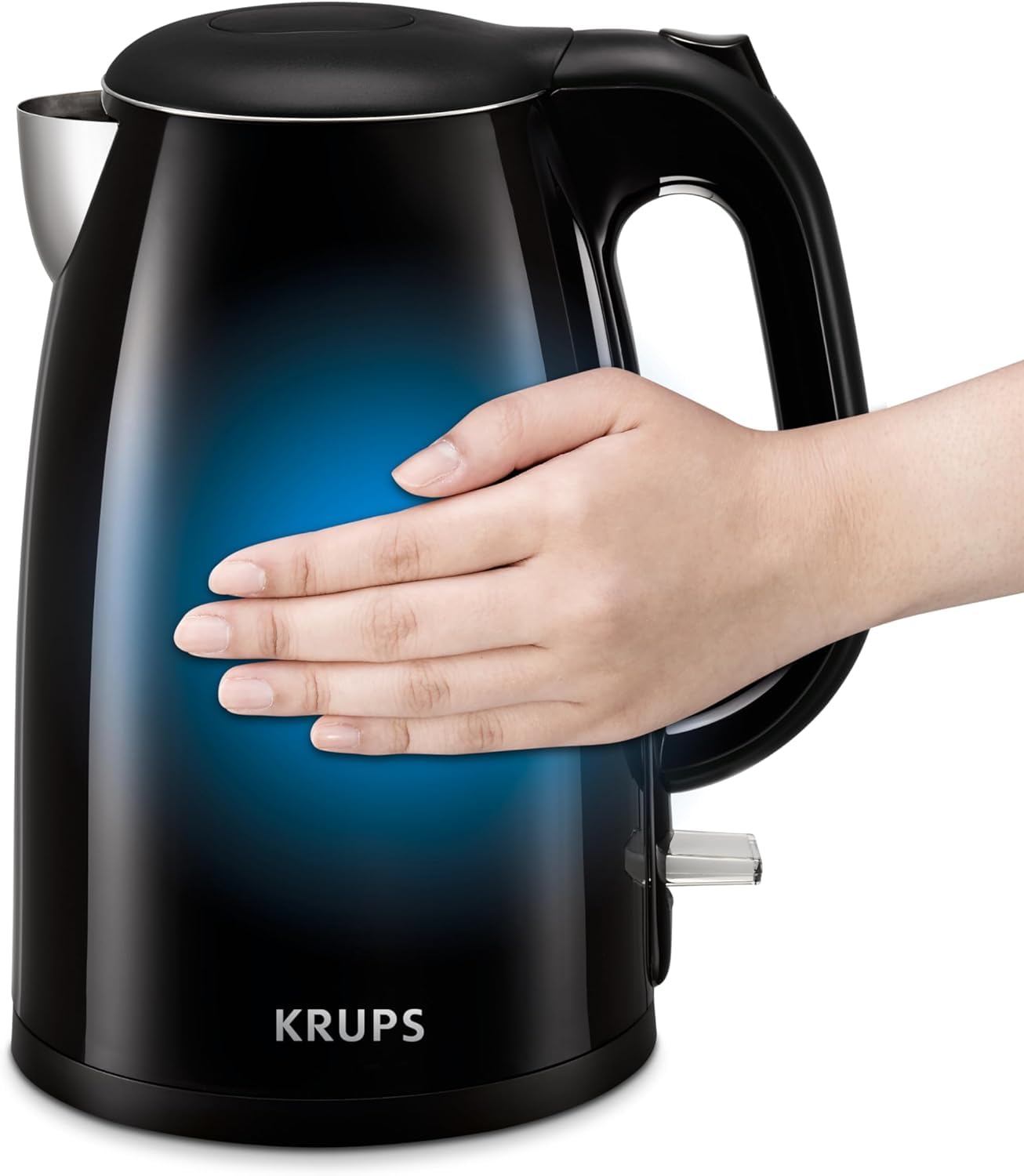Krups: 1.5L Electric Kettle, Cool Touch Stainless Steel Interior, 1500 Watt, Fast Boiling, One Cup In 80 Seconds, Double Wall, F