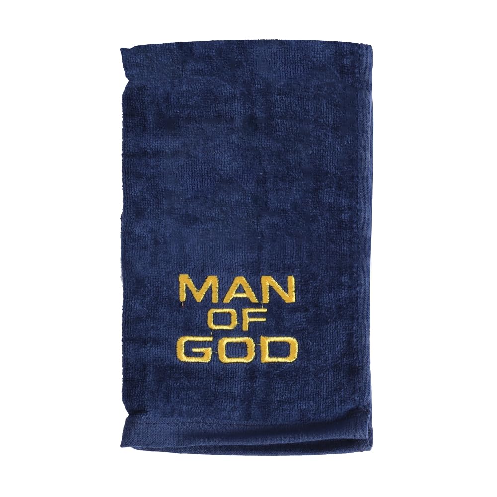 Swanson Christian Products Hand Towel Man Of God Towel W/Gold Embroidery Pastor Appreciation Gift Fathers Day Present Face Towel