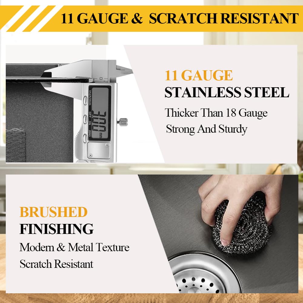 Black Kitchen Sink, Stainless Steel Topmount Bar Sink 22X18X9 Inch Single Bowl Drop In Kitchen Sink Combo-Sink Grid,Soap Dispens