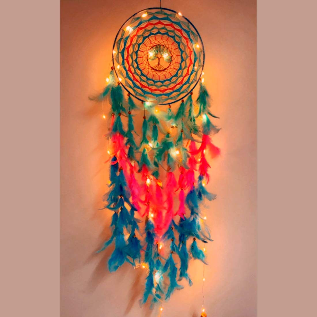 Rooh Dream Catchers Handmade hangings (Can be Used as Home Decor, Gift, Wall Hangings, Meditation Room, Yoga Temple, Wind Chime 
