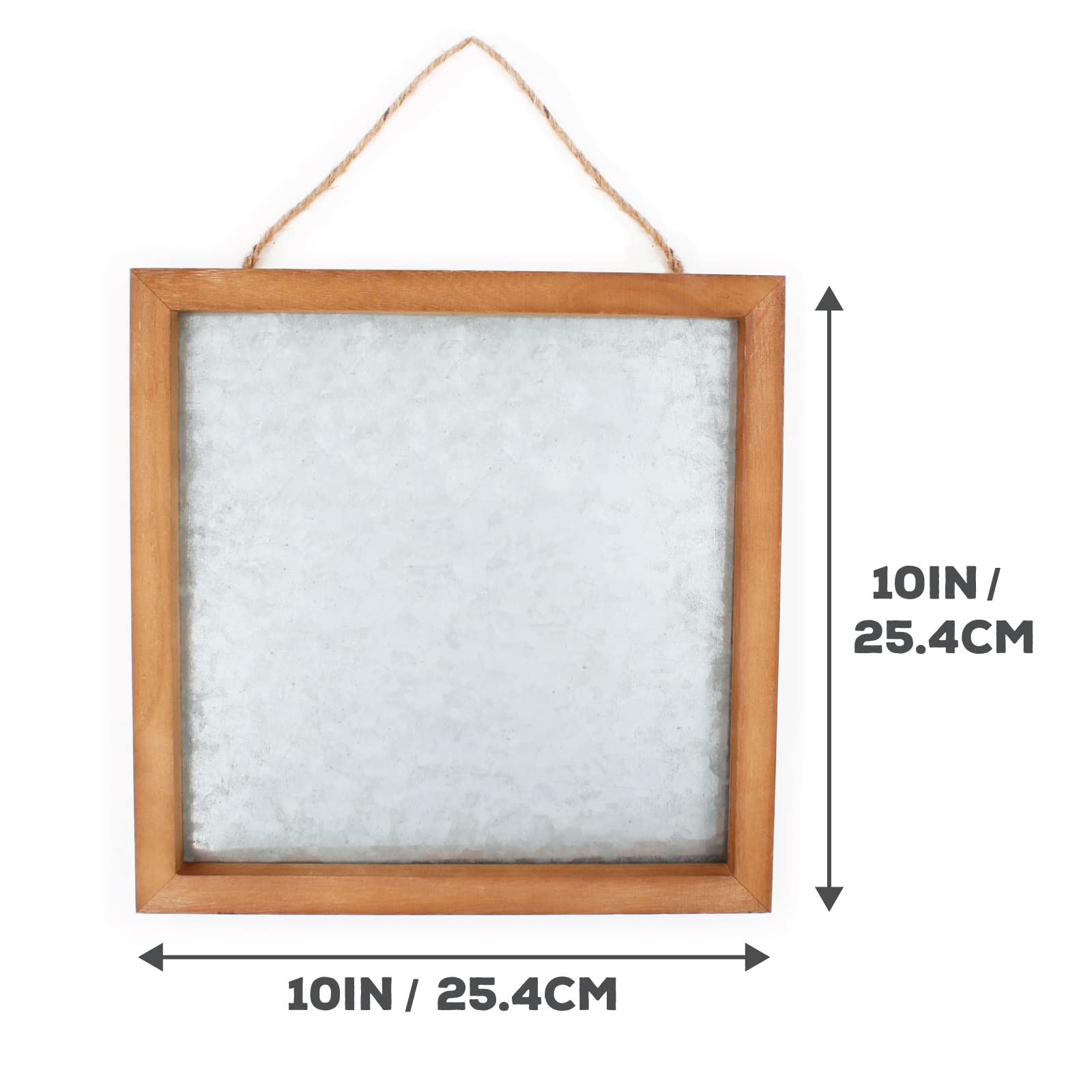 ArtSkills Wood Framed Galvanized Metal Plaque, Blank Metal Sign for Personalized Signs, Kitchen Decorations, DIY, Rustic Home D