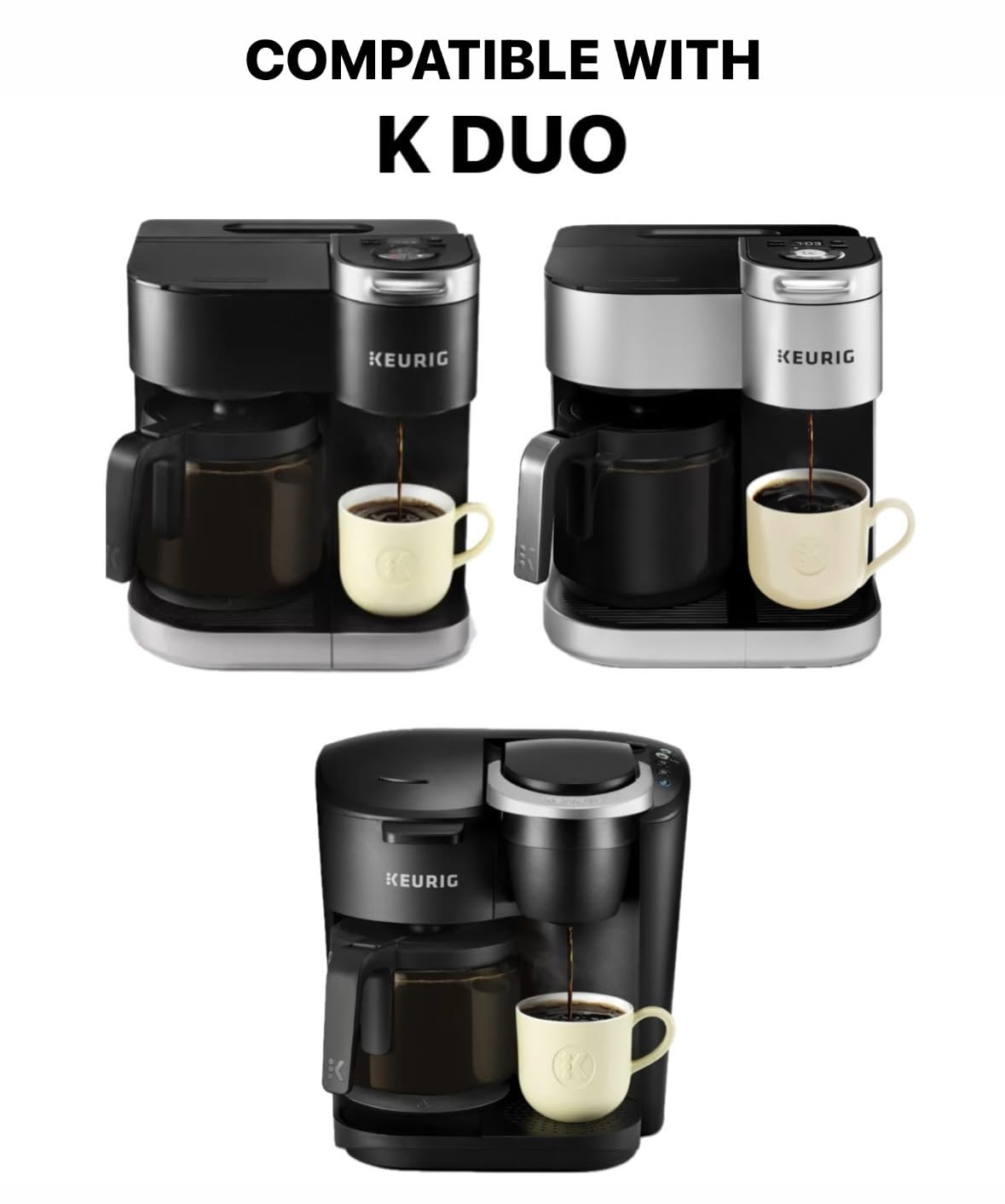 Simple Home Inspirations Cotton Cover Compatible With K Coffee Brewing System (K Duo, Snowscape Birds)