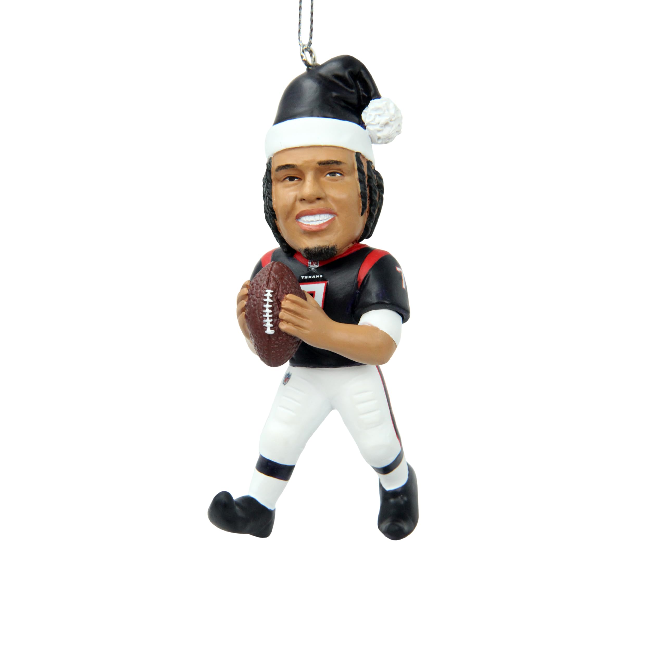 FOCO - NFL 4 Elf Player Resin Xmas Christmas Tree Team Ornament (Mac Jones - New England Patriots)