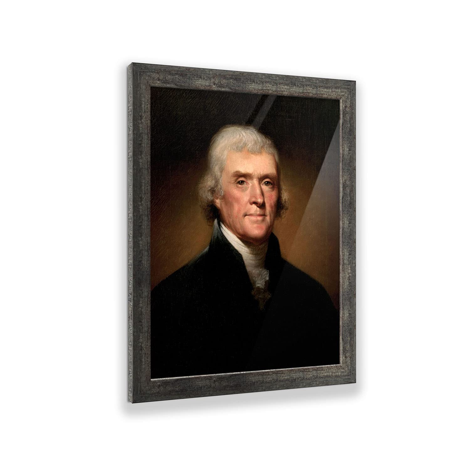 Crossroads Home Dcor Thomas Jefferson By Rembrandt Peale, World Famous Wall Art Collection, Framed Famous People Pictures, 2465B