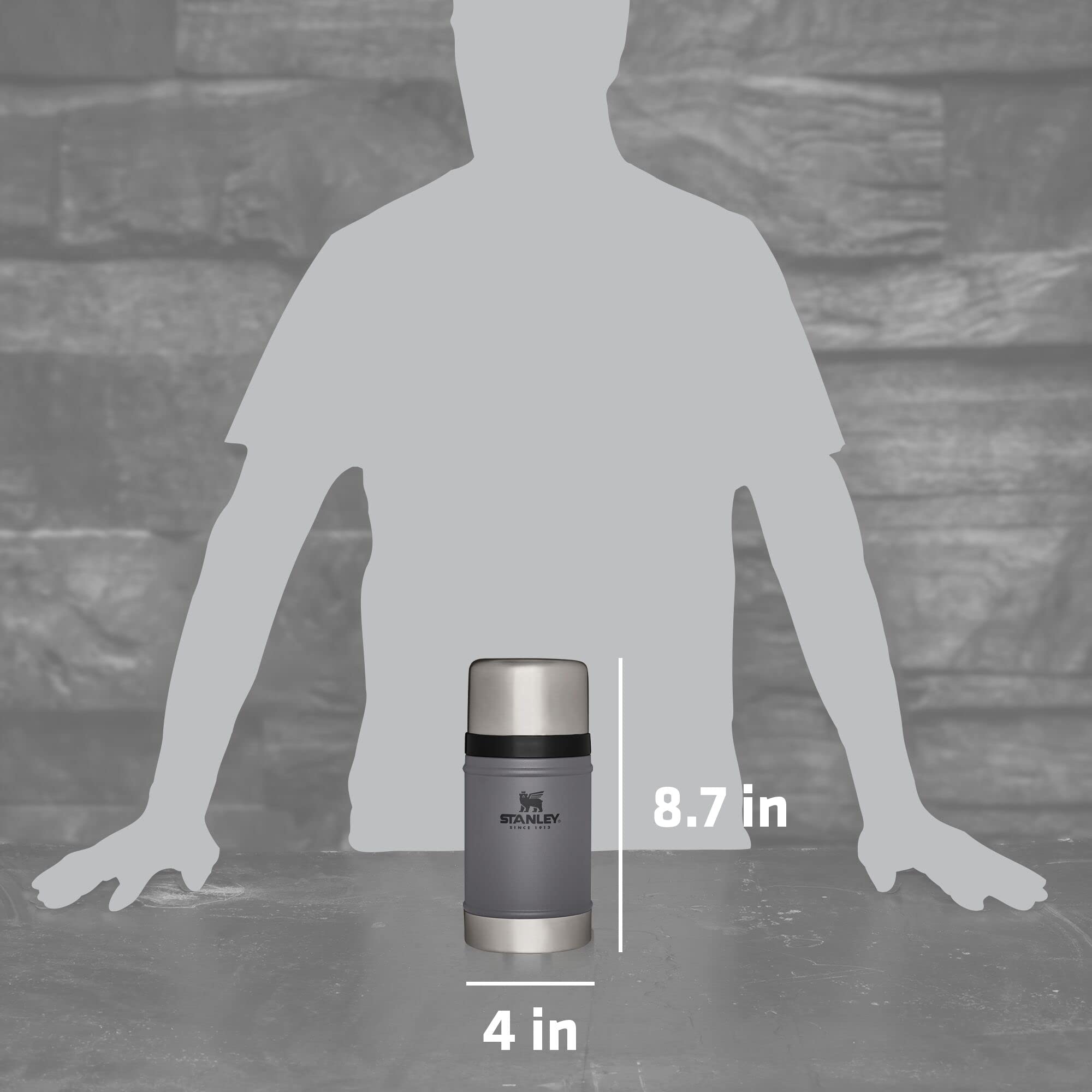 Stanley Vacuum Insulated Large Food Jar, 18/8 Stainless Steel Food Jar For Cold And Hot Food, Soup Thermos With Leak Proof Lid D