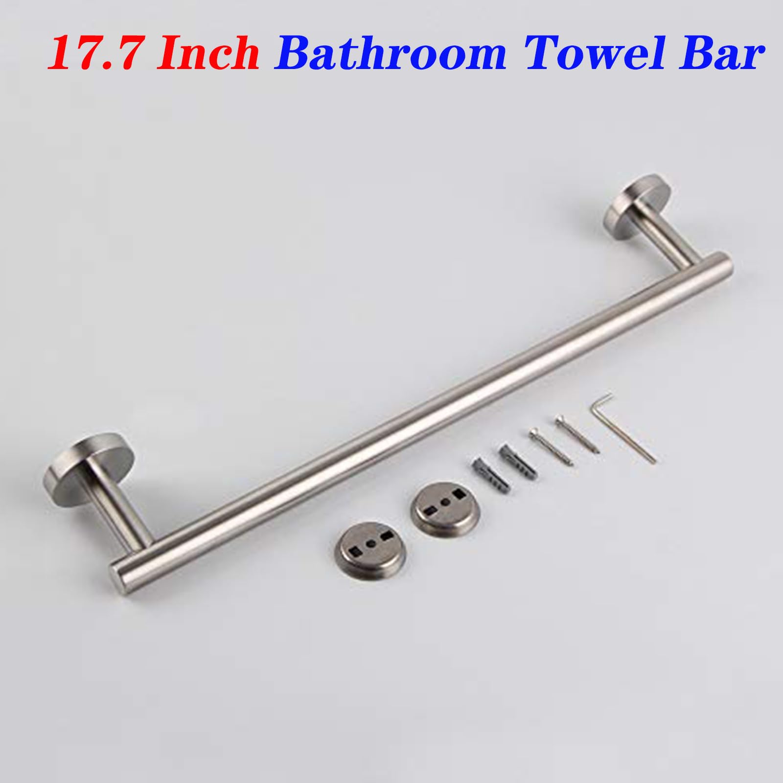 Gerzwy Bathroom Towel Bar 18-Inch Brushed Stainless Steel Towel Bar Contemporary Style Wall Mount For Bath Kitchen Ag1101C45-Ls