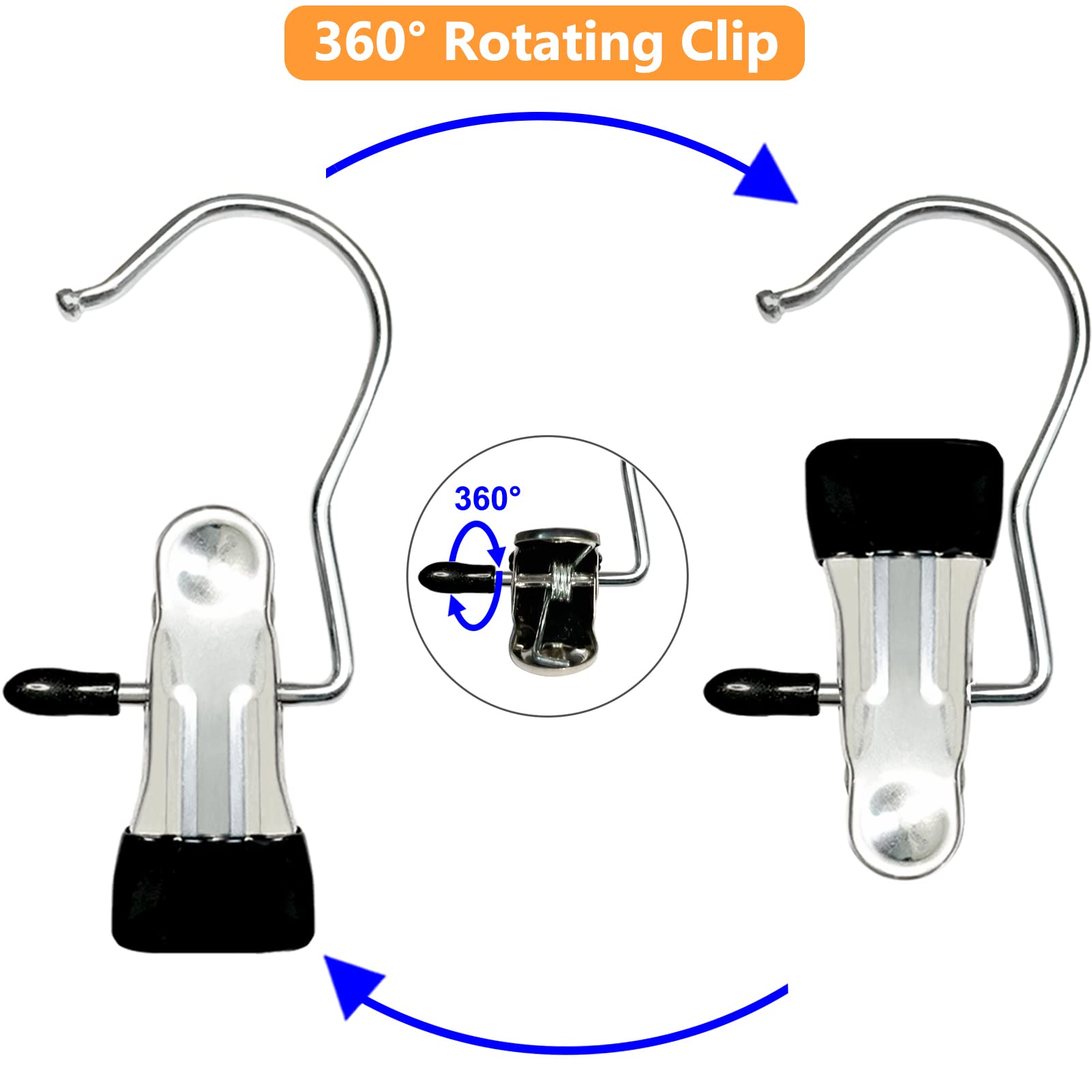 Boot Hangers For Closet, 40 Pack Hanging Clips Hook Clothes Pins For Laundry, Hanger Clips Towel Clips Boot Organizer For Home A