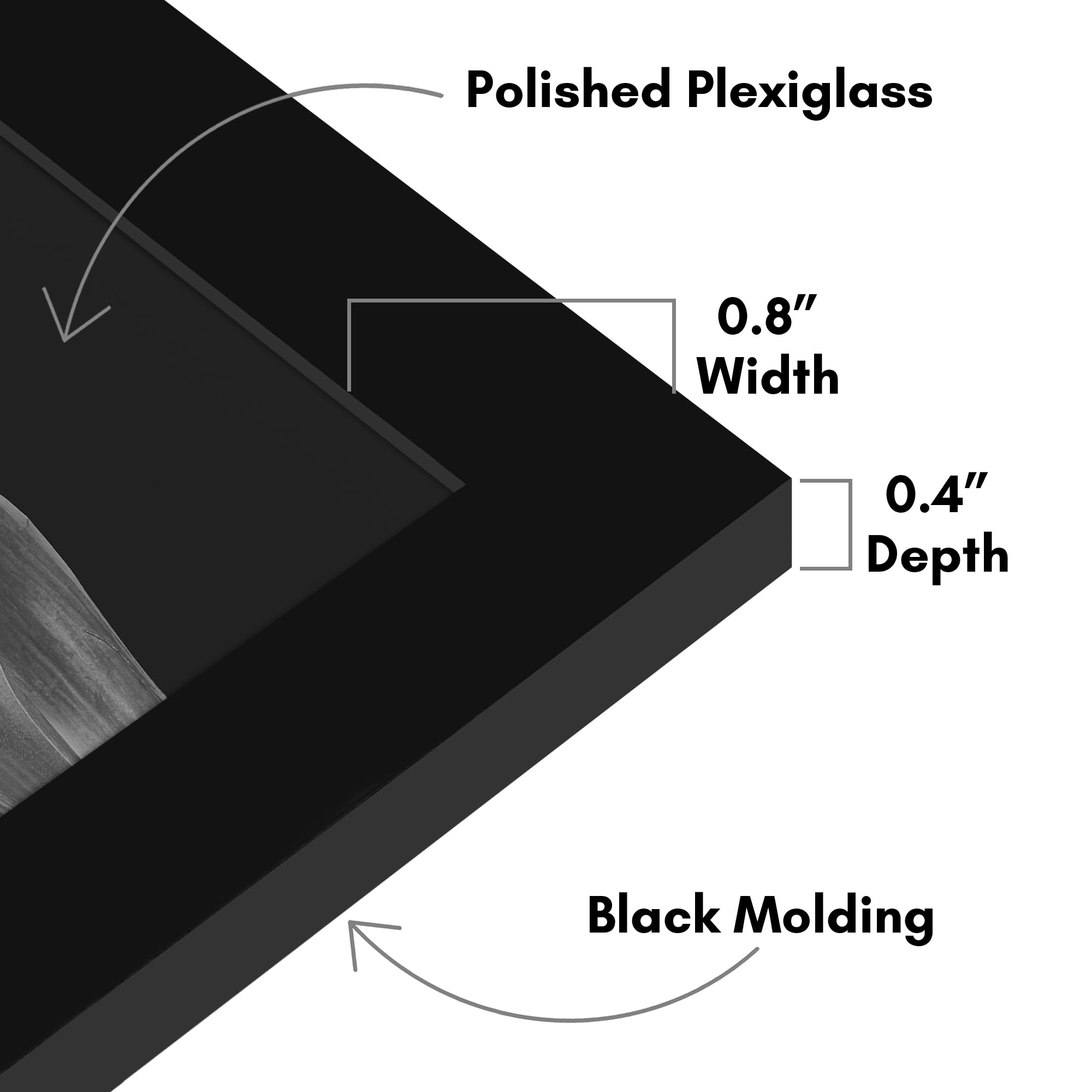 Americanflat 9x12 Picture Frame with Polished Plexiglass - Set of 12 - Signature Collection - Picture Frames with Engineered Woo