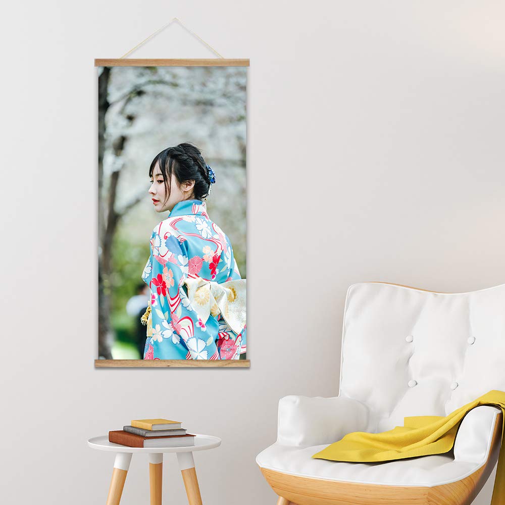 Bestdeal Depot Poster Hanger Frame With Your Photos, Custom Poster Prints Wall Art For Living Room, Bedroom Wooden Framed Magnet