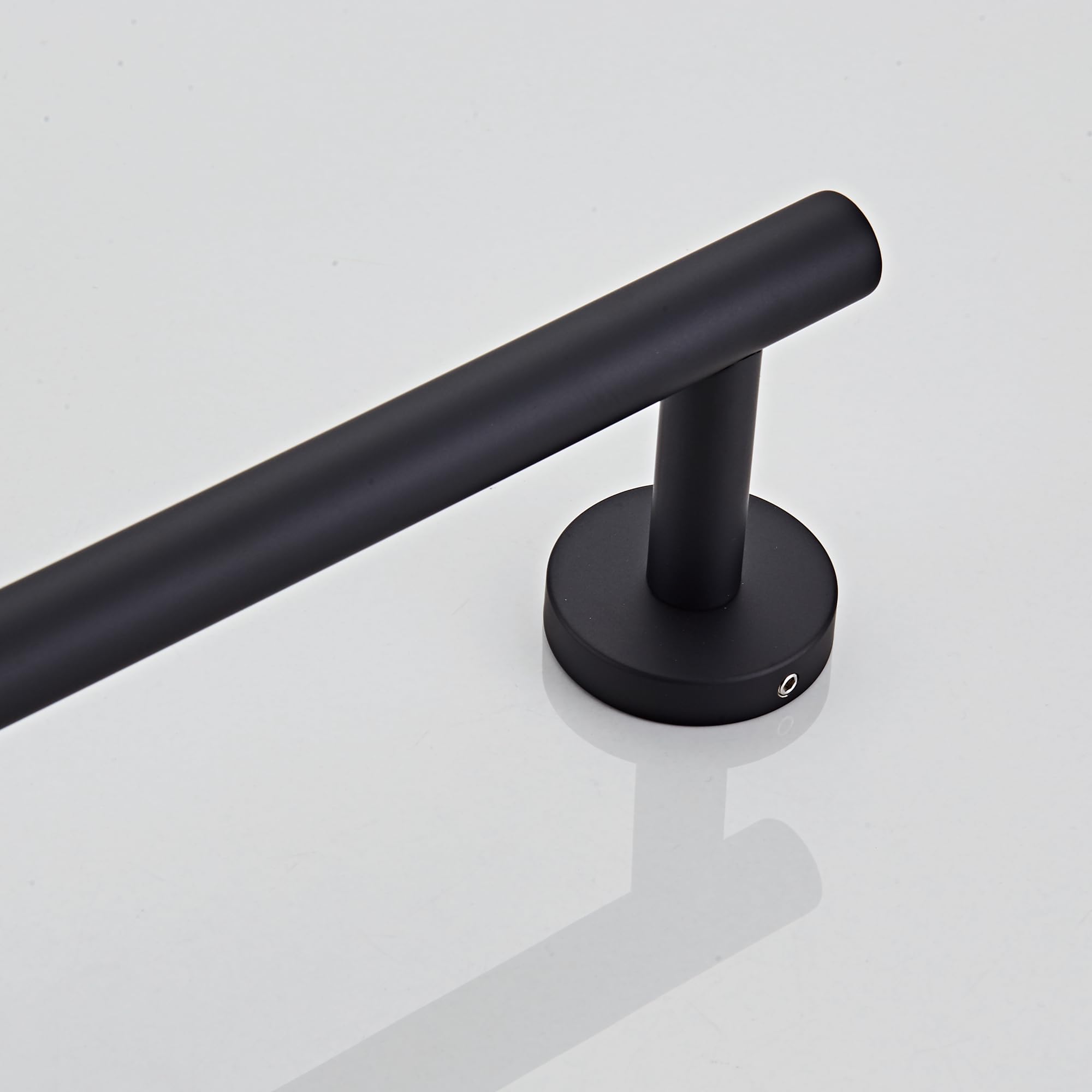 Bathroom Towel Bar, 18-Inch Towel Rack For Bathroom Wall Mounted, Matte Black Thicken Sus304 Stainless Steel Towel Rod Modern Ho