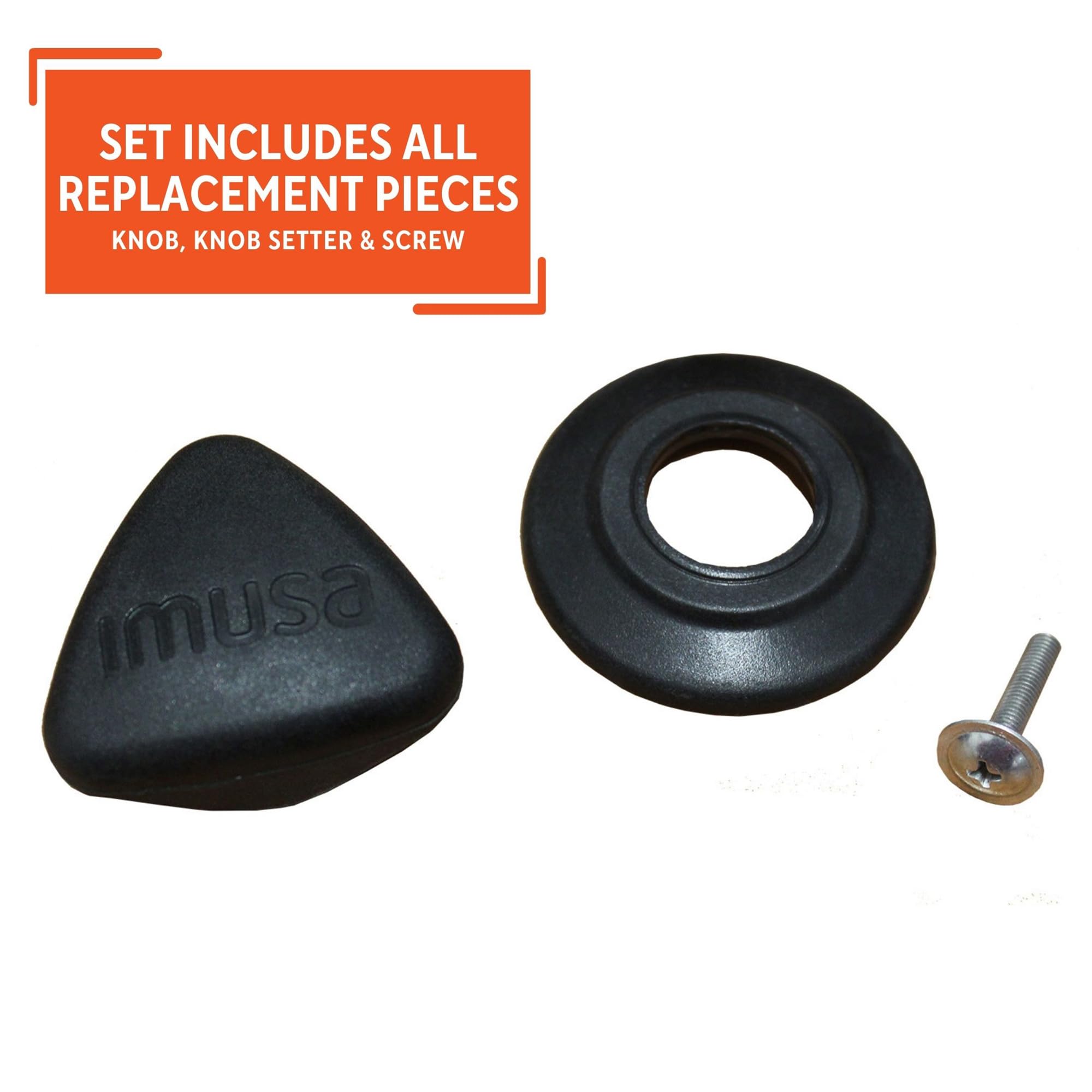 Imusa Large Spare Triangle Knob Set For Calderos,Black