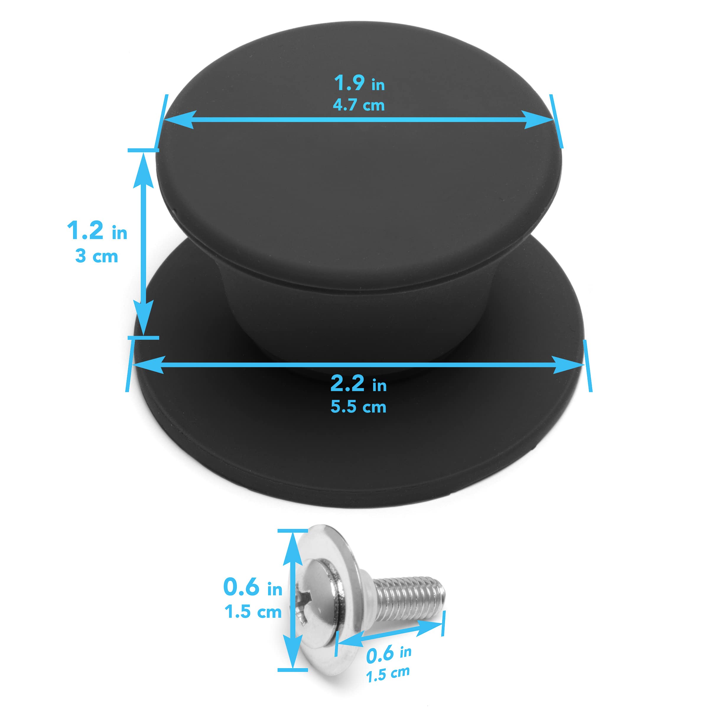 Universal Pot Pan Lid Handle Replacement, Pack Of Two- Silicone Heat Resistant And Non-Slip Lid Handles For Pots Pans (Pack Of T