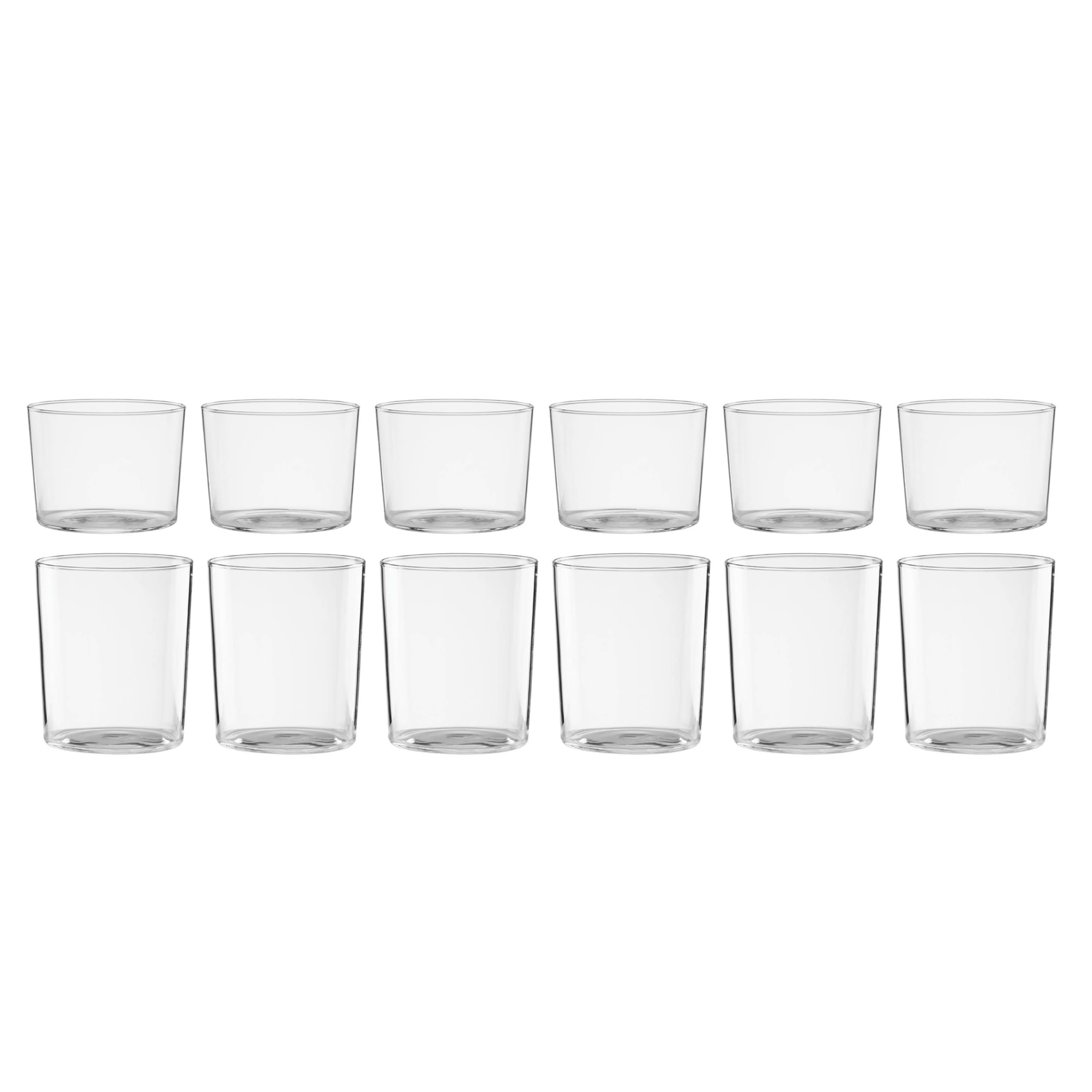 Oneida 895977 Stackables Clear Short & Tall Glasses, Set Of 12