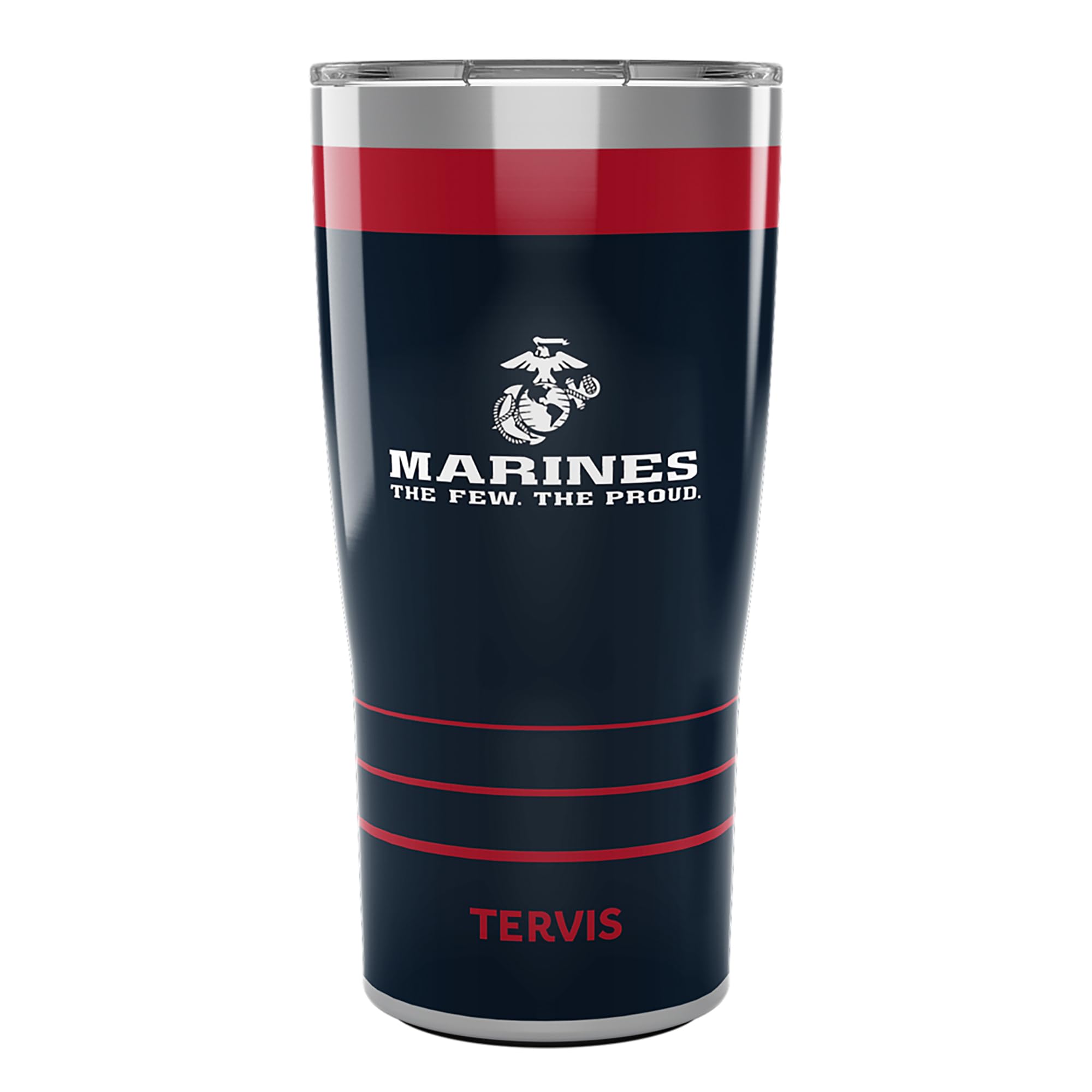 Tervis Traveler Marines The Few The Proud Triple Walled Insulated Tumbler Travel Cup Keeps Drinks Cold & Hot, 20oz, Stainless St