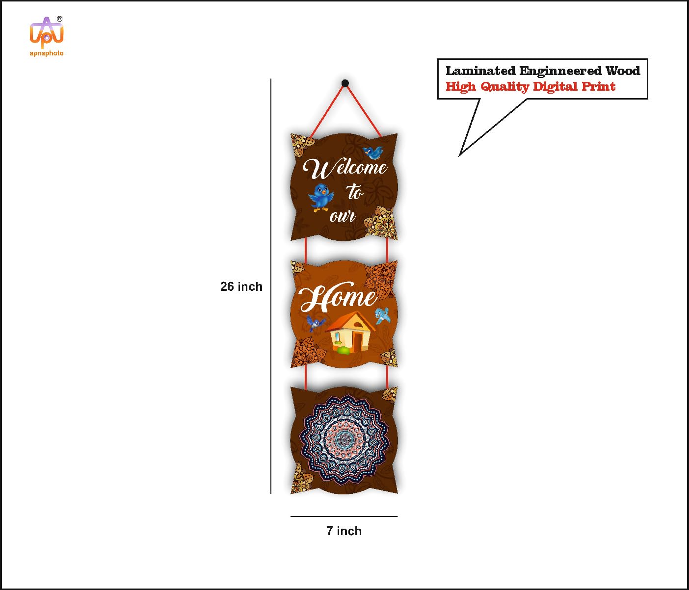 CRAFTY ADDA Rustic Wooden Wall Hanging Sign with Handcrafted Typography Cozy Farmhouse Decor Perfect for Living Rooms, Entrances