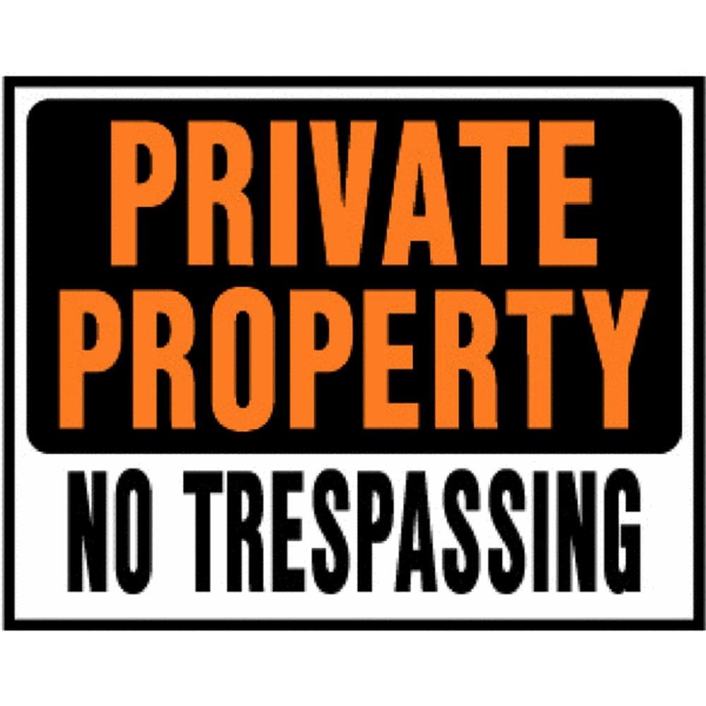 15 x 19 Plastic Private Property No Trespassing Sign [Set of 5]