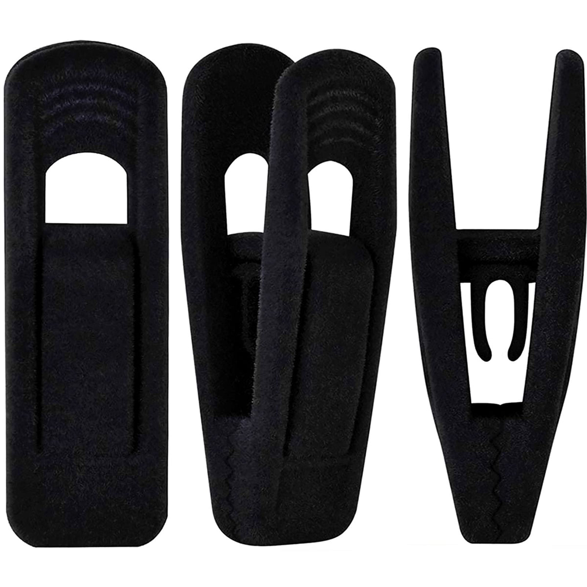 Tofiigrem Black Velvet Hangers Clips (80-Pack), Non-Slip Strong Velvet Hangers Clips For Velvet Skirt Hangers, Velvet Pants Hang