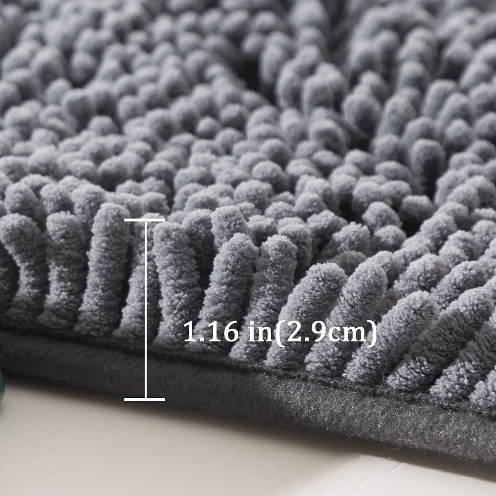 Sonoro Kate Bathroom Rug 32''  20'', Non-Slip Bath Mat,Soft Cozy Shaggy Thick Chenille Bath Rugs For Bathroom,Plush Rugs For Bat