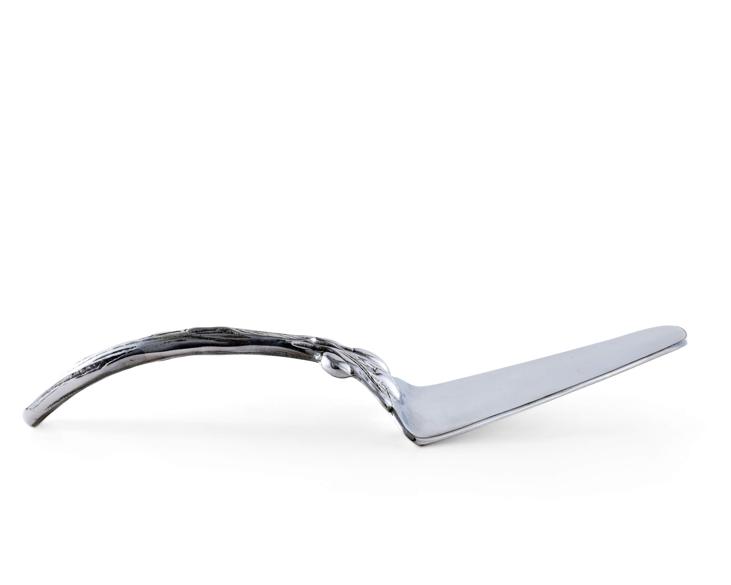 Arthur Court Sand-Cast Aluminum Handle, Extra Large Pizza Pie Server, Olive Pattern 14 Inch Long