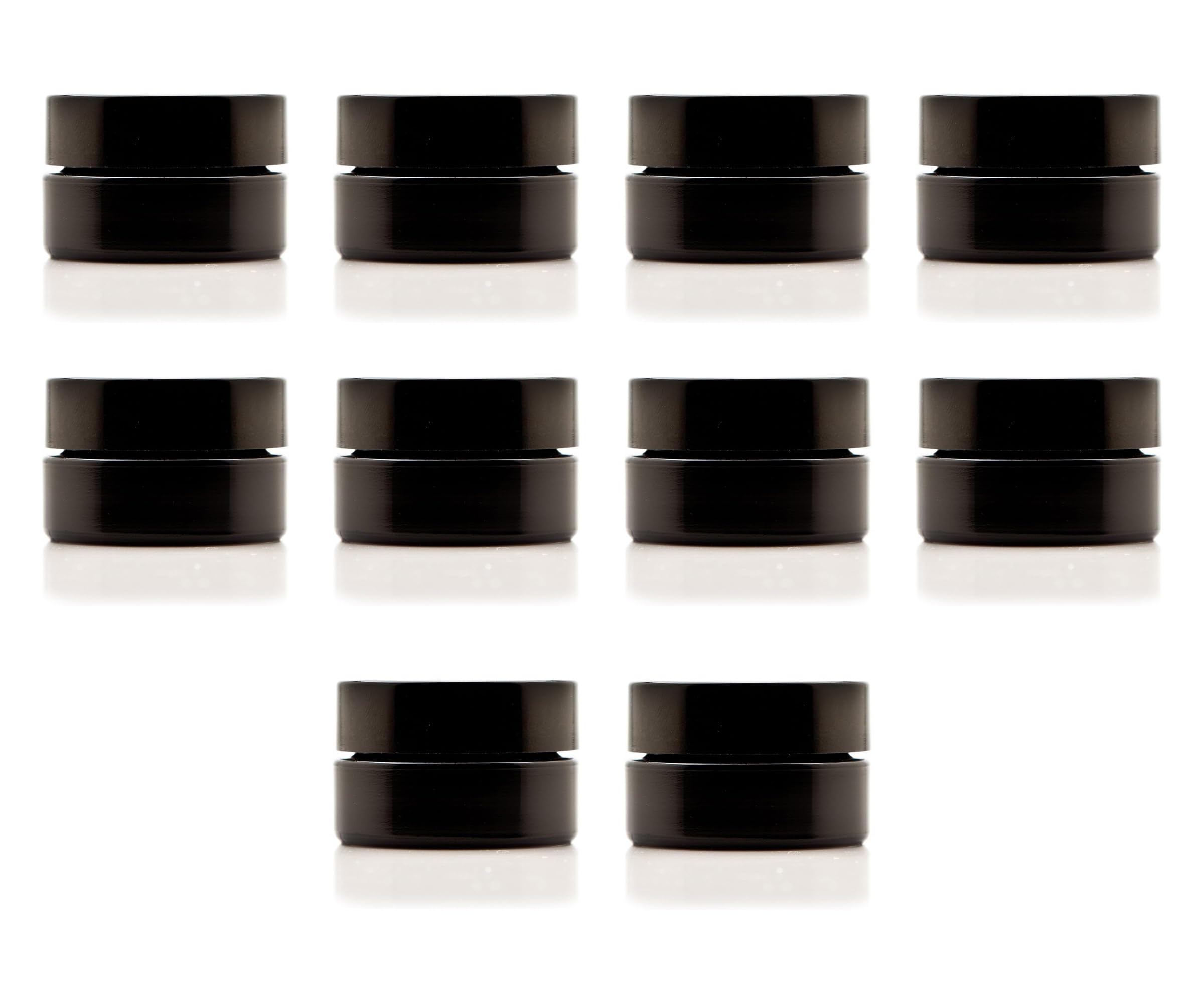 Infinity Jars Screw Top Jar 15 Ml (.5 Fl Oz) Black Ultraviolet Refillable Cosmetic Style Travel Bottle Glass Jar Empty Cosmetic