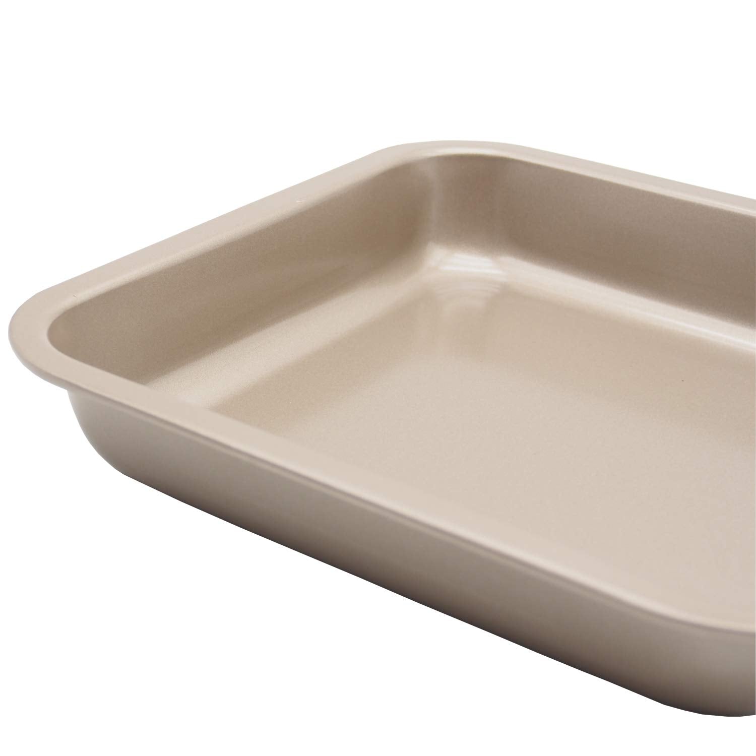 Hytk 2 Small Baking Pans 8.33 X 8.33 Inch (Inner 7.5 X 7.5) Mini Cookie Sheet Toaster Conventional Oven Tray Nonstick No Warp Ma