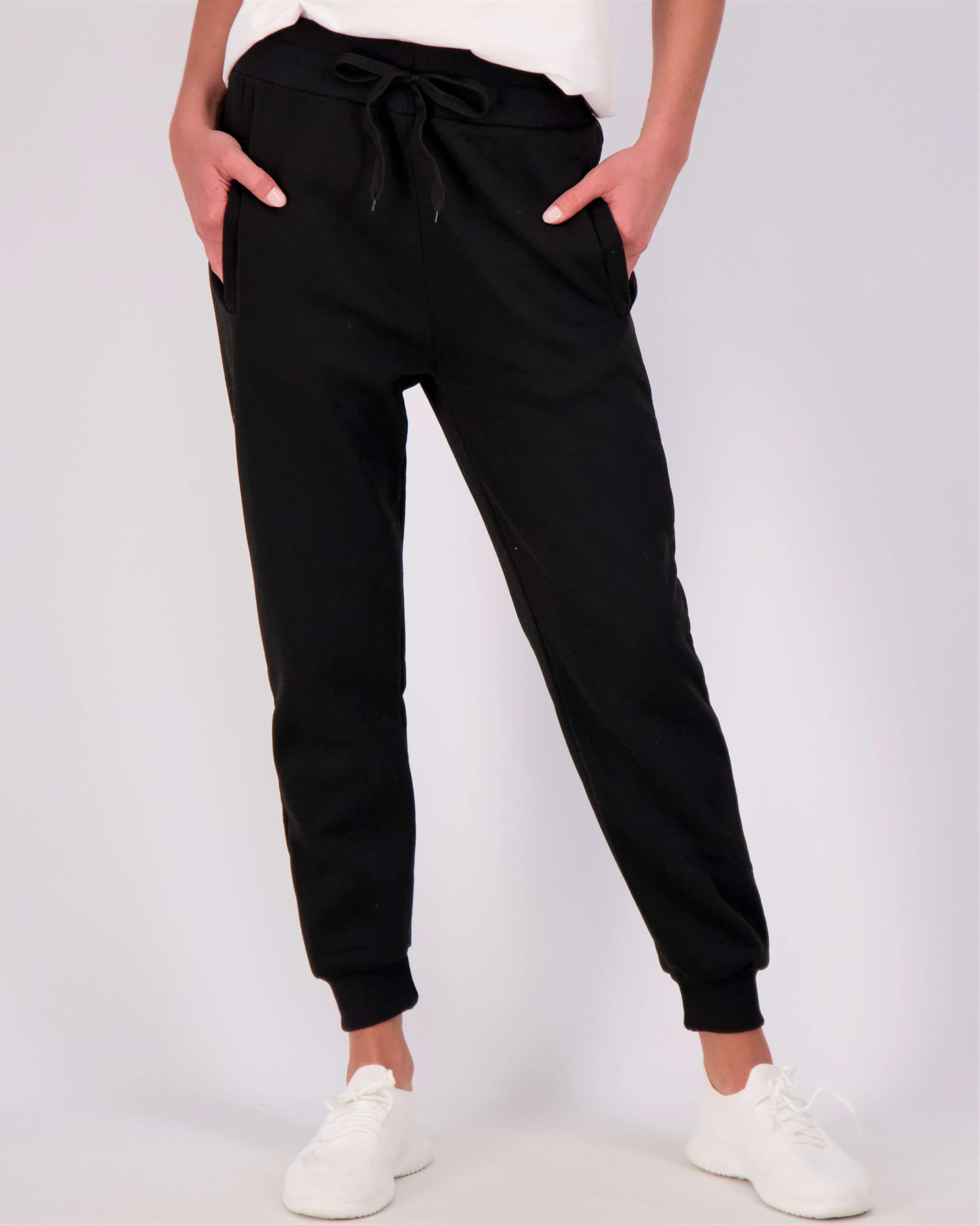 3 Pack: Womenas Plus Size Just My Fleece Jogger Running Bottoms Comfortable French Terry Running Sports Soft Yoga Pajama Lounge