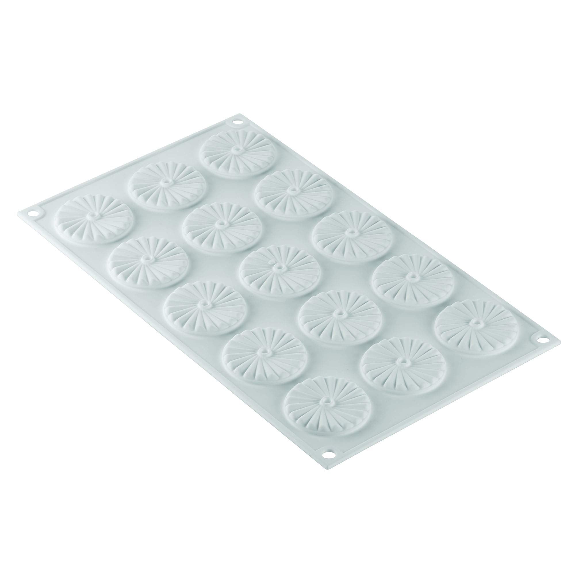 Silikomart Pliss   7 Silicone Mold With 15 Cavities, Each 1.77 Inch Diameter X 0.25 Inch High