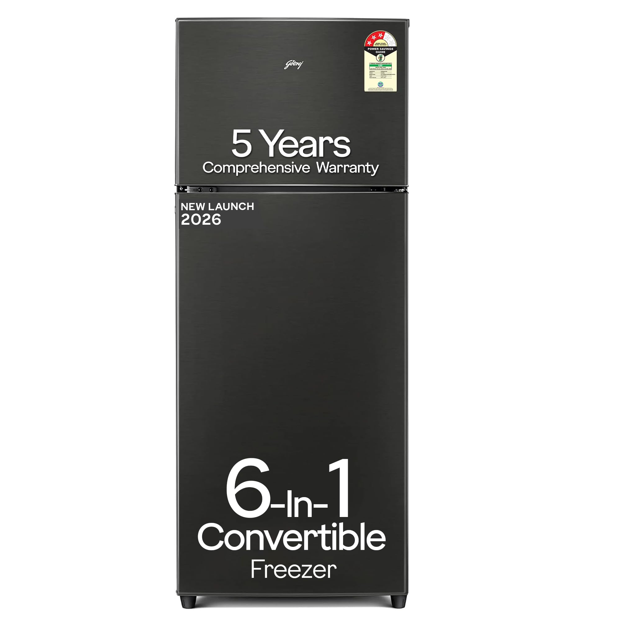 Godrej 244 L 3 Star 5 Years Comprehensive New Launch | Convertible Freezer | 95%+ Food Surface Disinfection | Double Door Refrig