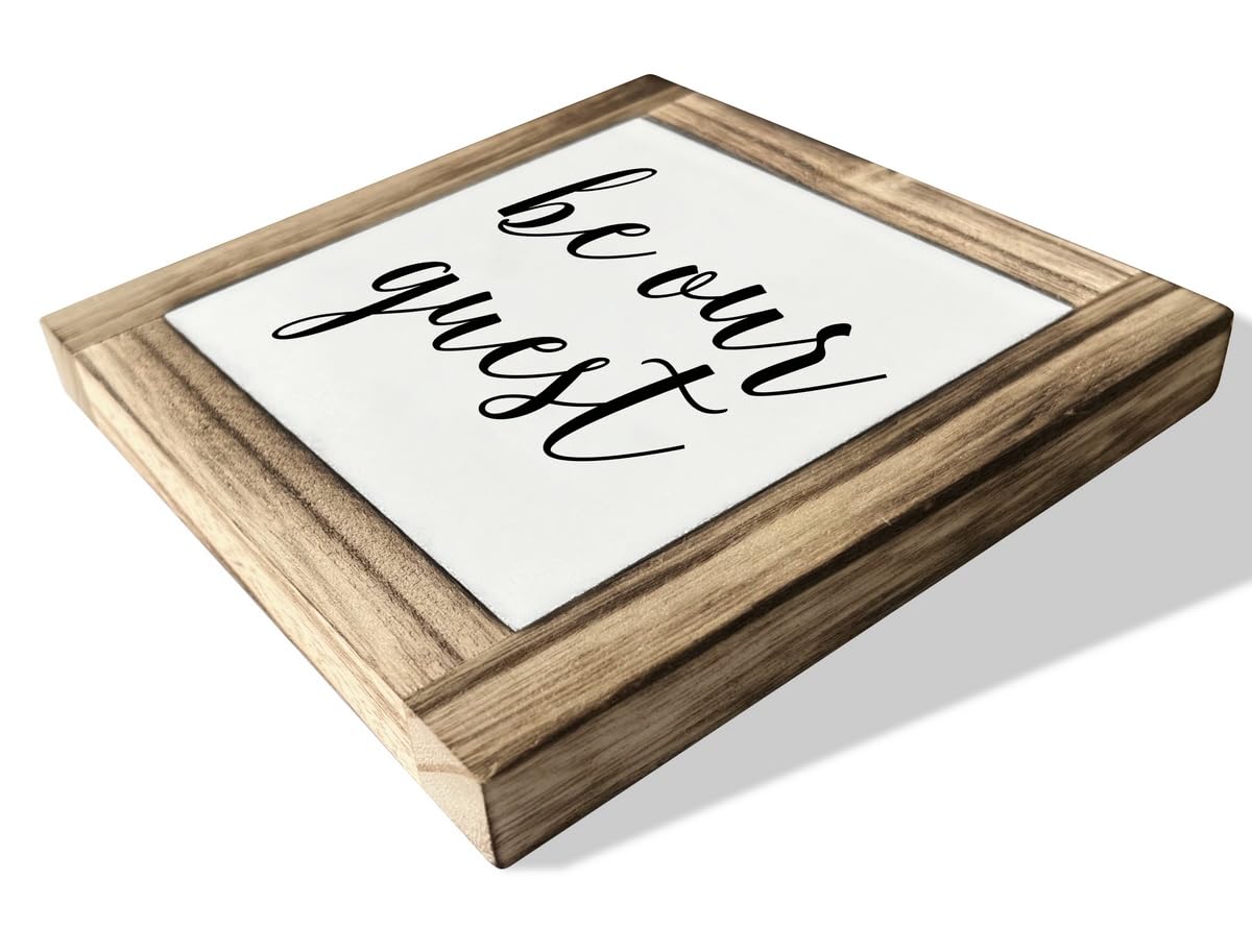 Inspirational Wooden Box Signs - Welcome & Guest Room Decor, Rustic Style Home Decor