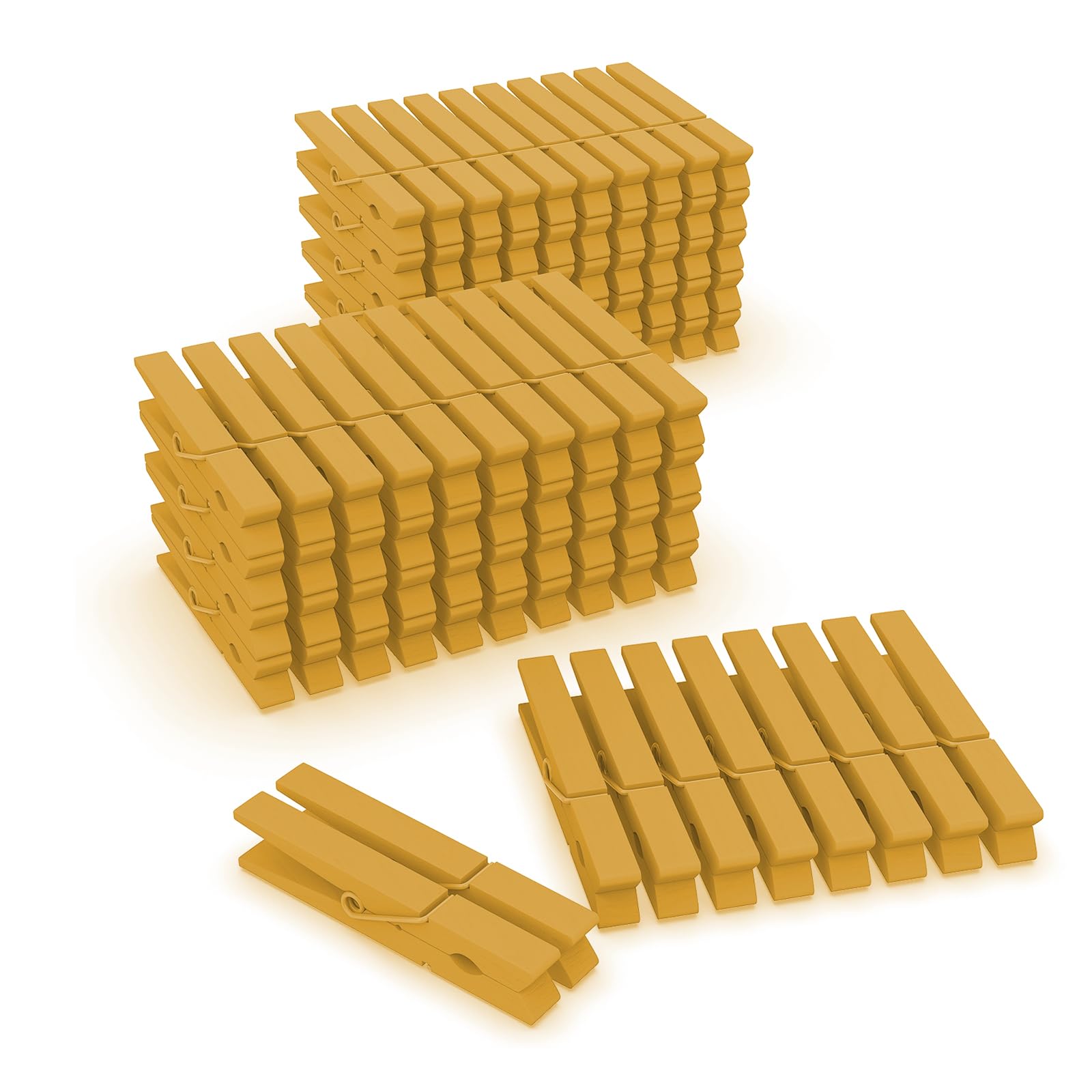 100 Pcs Colored Clothes Pins Wooden, Black Clothespins For Crafts 2.9 Inch, Clothing Pins For Hanging, Pictures, Classroom, Laun