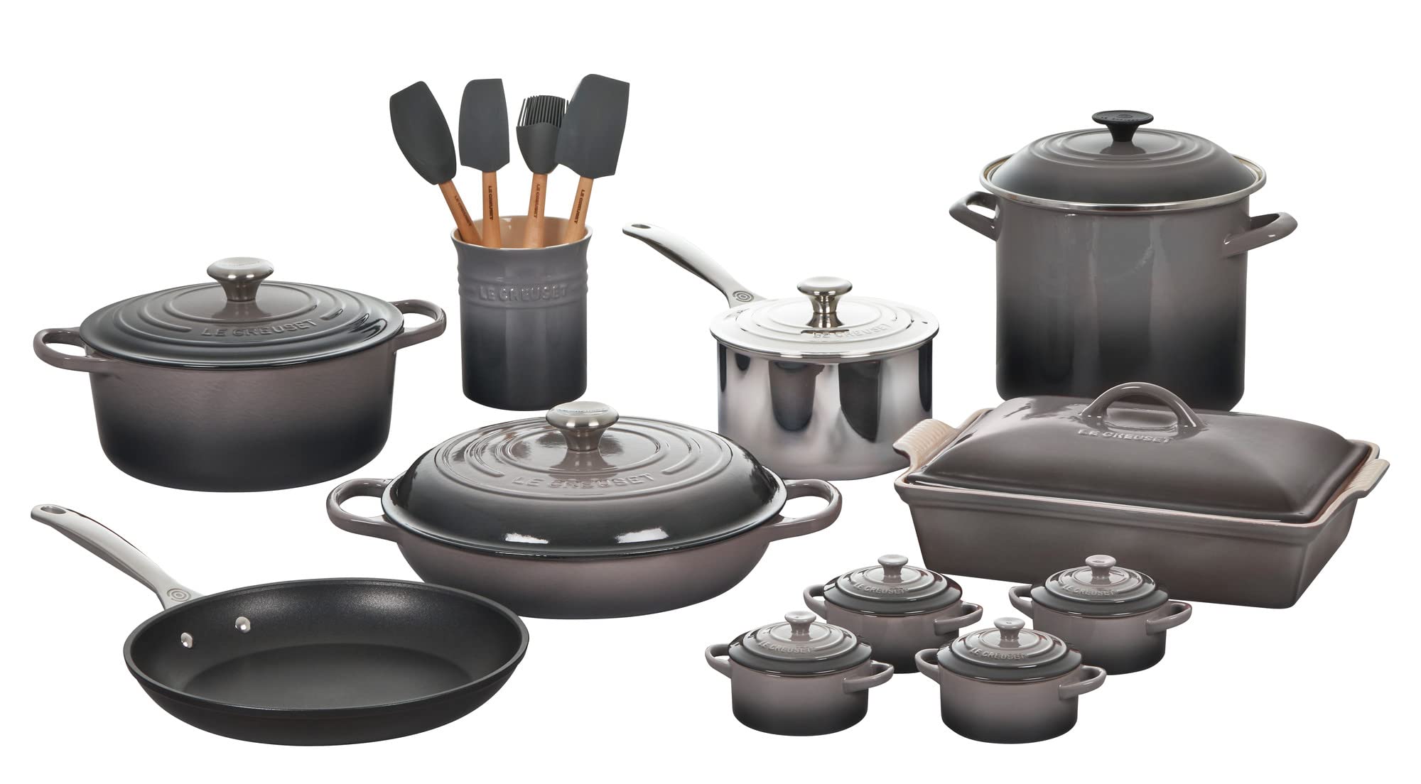 Le Creuset 20 Piece Mixed Material Set, Oyster