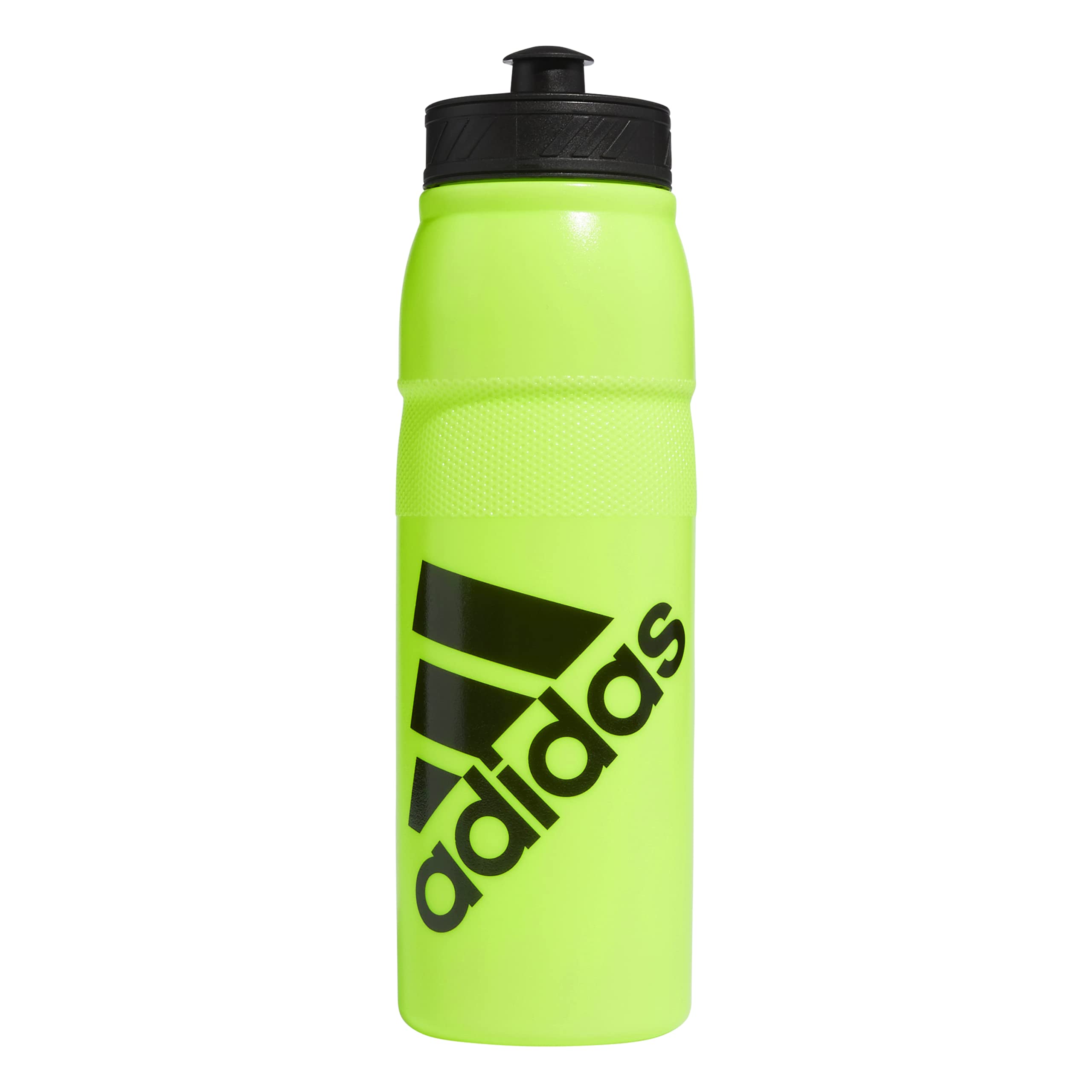 Adidas 750 Ml (28 Oz) Stadium Refillable Plastic Sport Water Bottle, Signal Green/Black, One Size