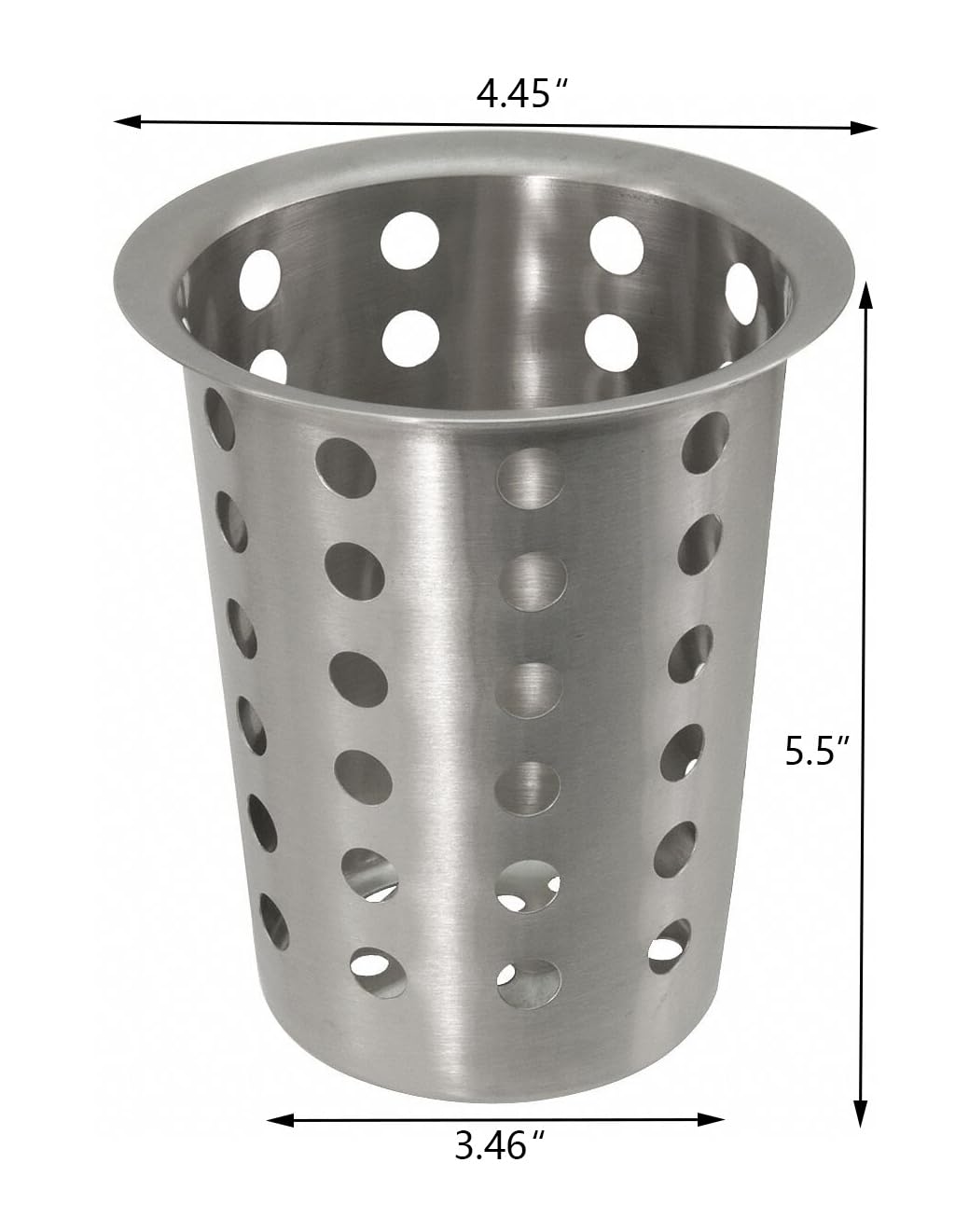 Tonchean Commercial Utensil Holder For Kitchen Counter, Silverware Organizer 8 Cups Large Utensil Holder Stainless Steel For Res