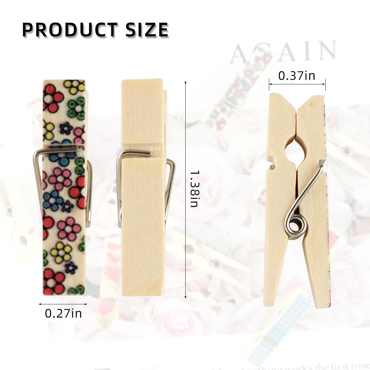 80 Pieces Colorful Painted Wood Clothespins For Craft Mini Photo Clips Wooden Clothespin Small Clothes Pins For Photos Pictures