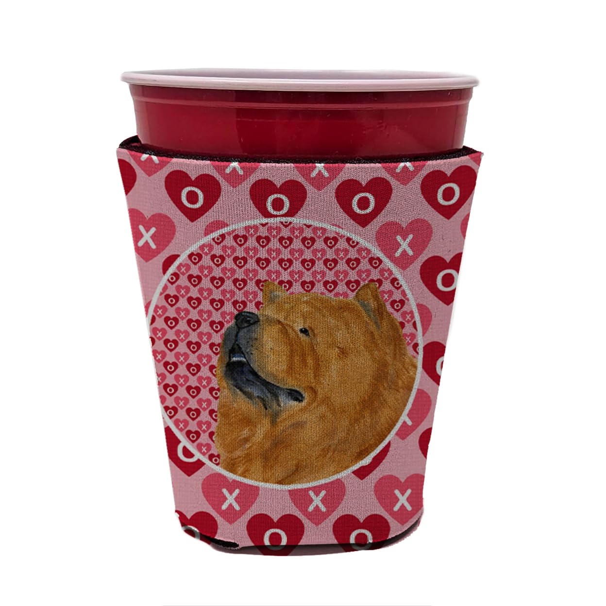 Caroline'S Treasures Ss4502Rsc Chow Chow Hearts Love And Valentine'S Day Red Cup Hugger Cup Cooler Sleeve Hugger Machine Washabl