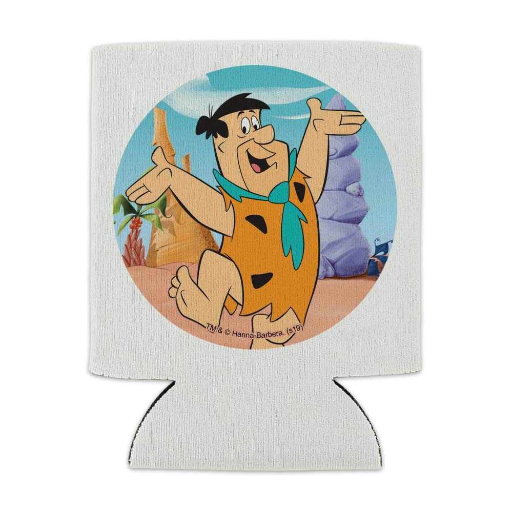 The Flintstones Fred Character Can Cooler - Drink Sleeve Hugger Collapsible Insulator - Beverage Insulated Holder