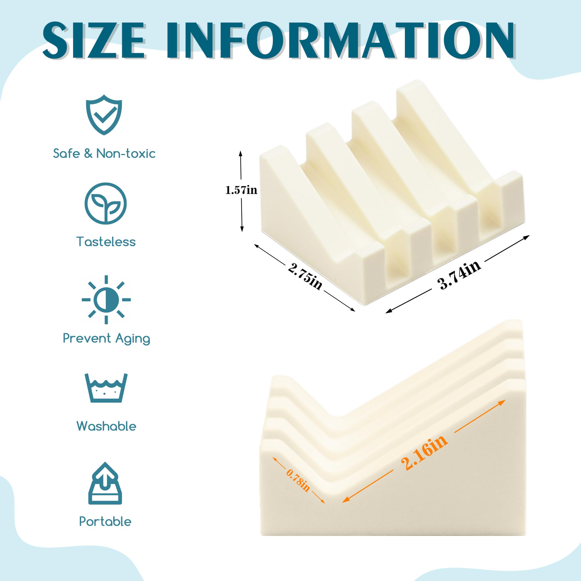 Coipdfty Soap Dishes, Silicone Shower Soap Dish With Drianage, Bar Soap Holder & Saver Waterfall Self-Draining To Keep Your Bar