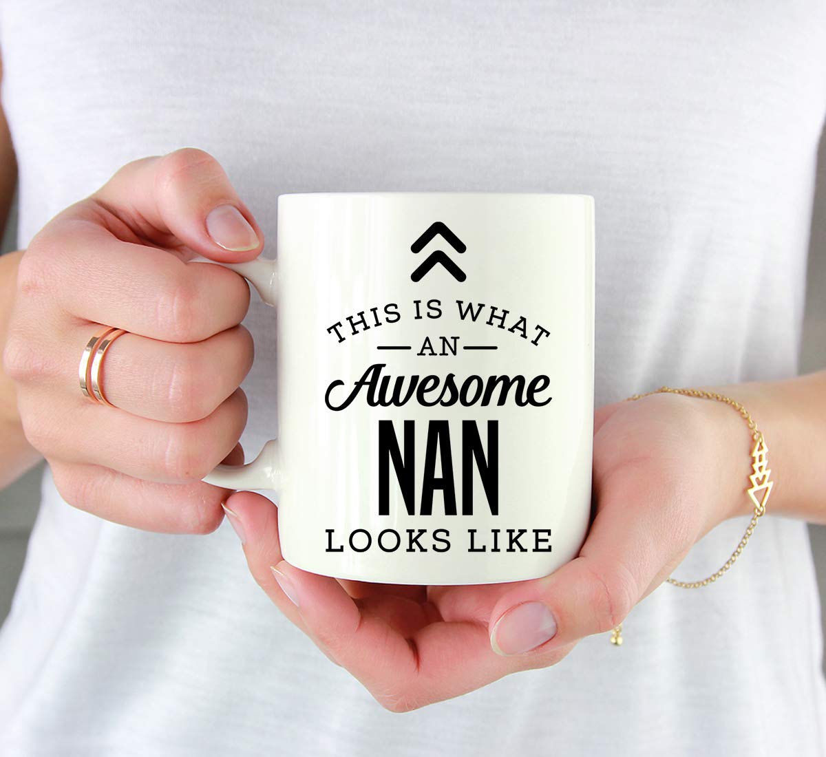 Andaz Press 11oz. Ceramic Coffee Tea Mug Gift, This is What an Awesome Nan Looks Like, 1-Pack, Birthday Gift Ideas Coworker Him