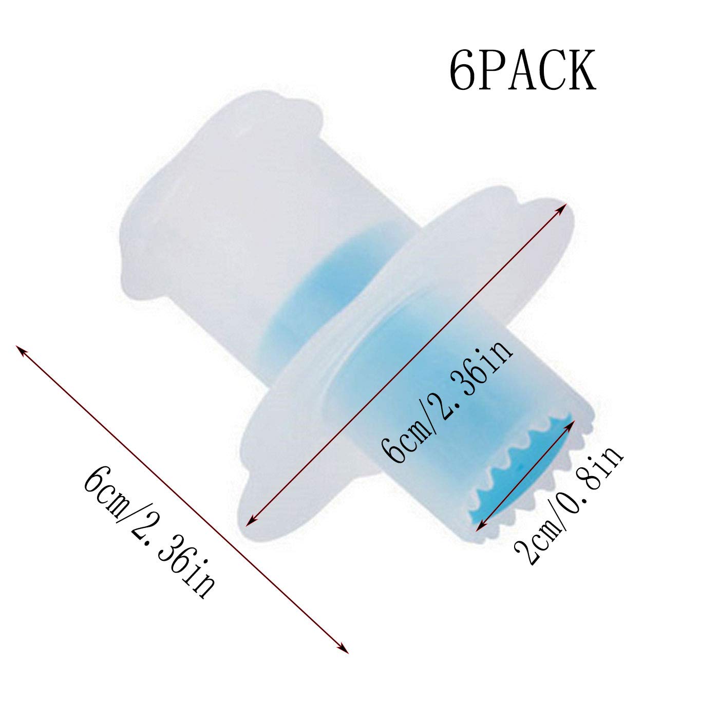 6 Pack Cupcake Plunger Cutter Pastry Corer Plunger Cutter Pastry Corer Decorating Divider Cake Filler Tool (3 Red+3 Blue)