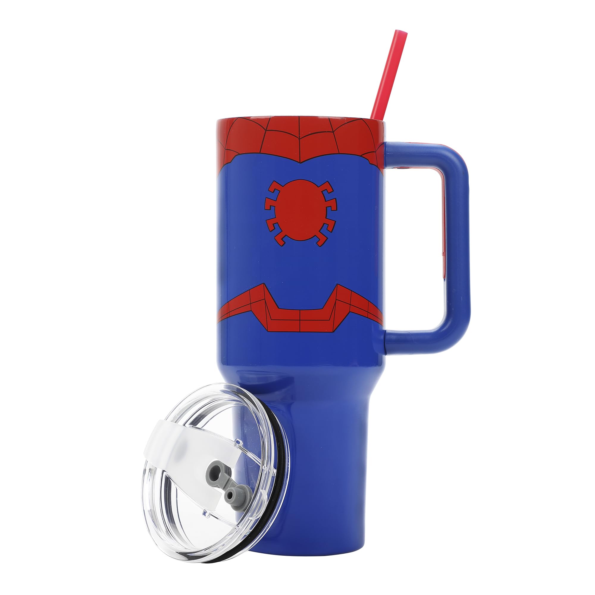 Bioworld Marvel Spider-Man Costume 40 Oz Stainless Steel Tumbler With Handle-OSFA