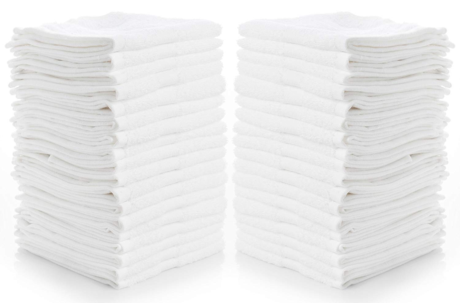 Simpli-Magic Cotton Washcloths White, 40 Pack, Size: 12Ax12A