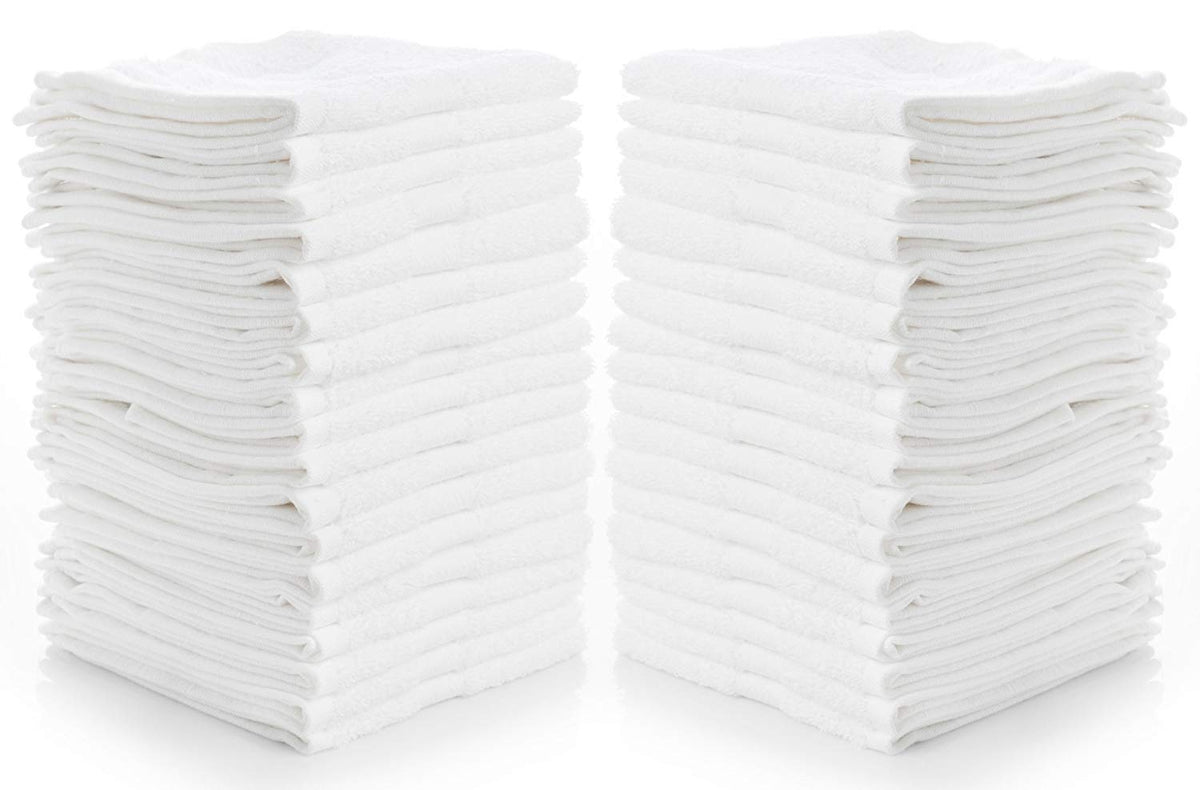 Simpli-Magic Cotton Washcloths White, 40 Pack, Size: 12Ax12A