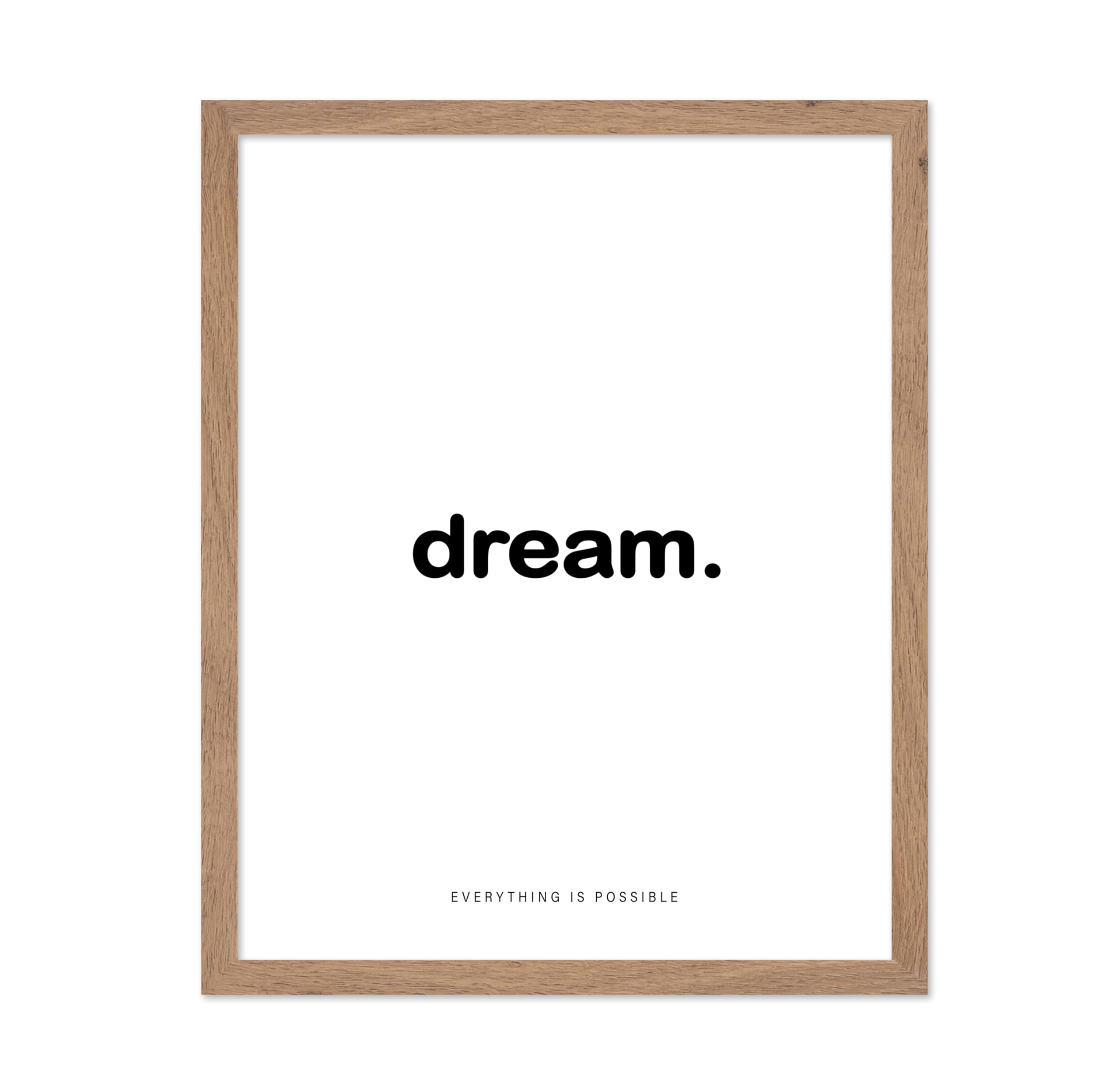 Poster Master Typography Poster - Quote Print - Dream, Beautiful, Modern, Minimal, Inspirational, Motivational - Gift for Family