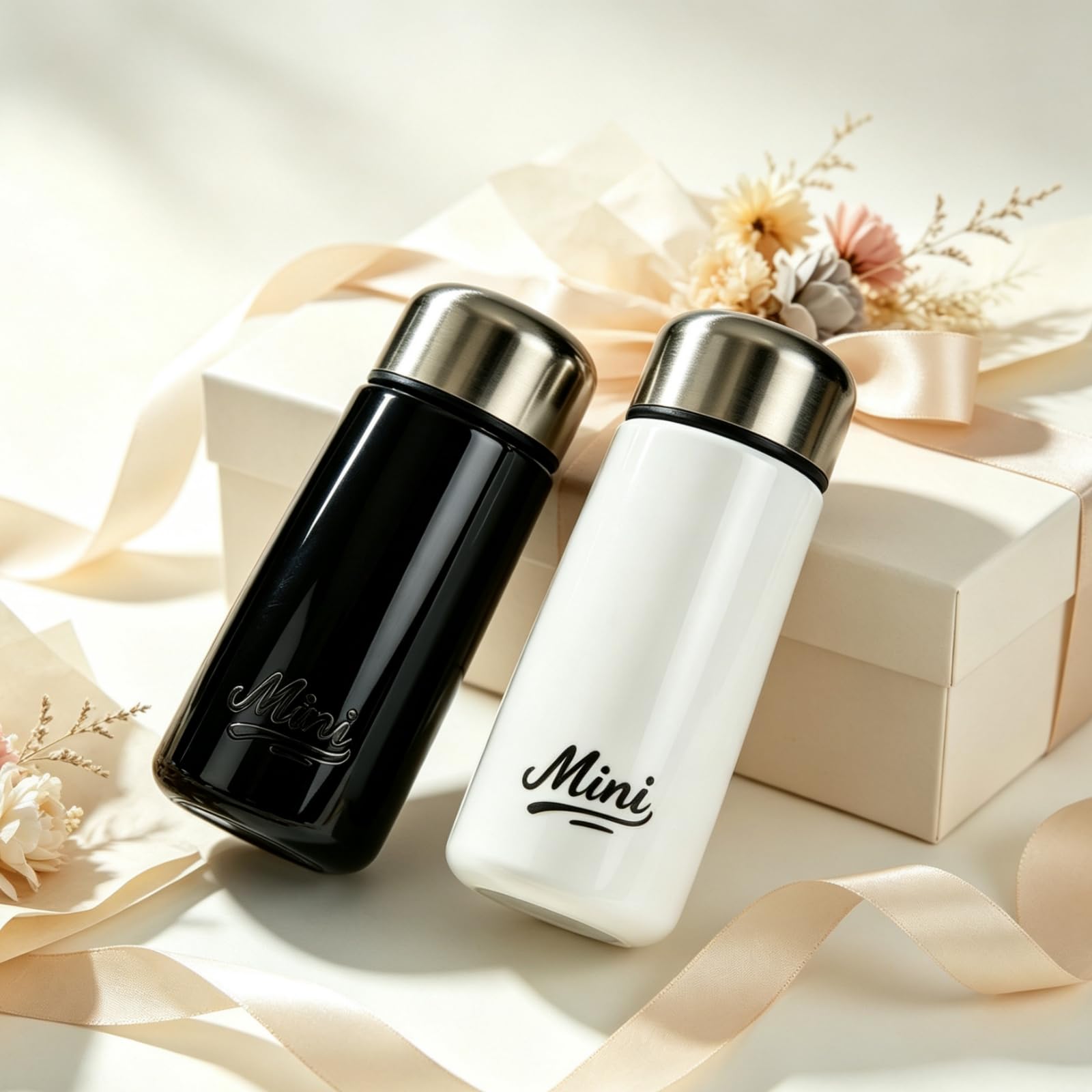 2pcs Mini Insulated Stainless Steel, Small Flask,Micro Water Bottle 5oz